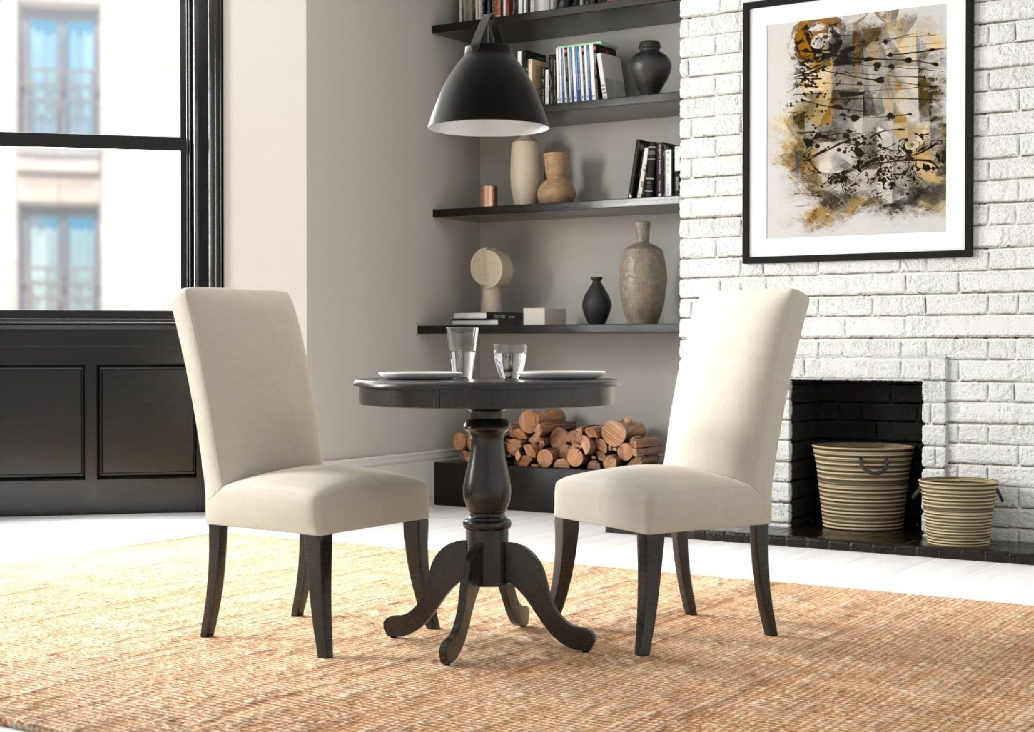 Carolina Living 30" Salem Round Pedestal Dining Table Espresso: Rubberwood, MDF, Non-Extension