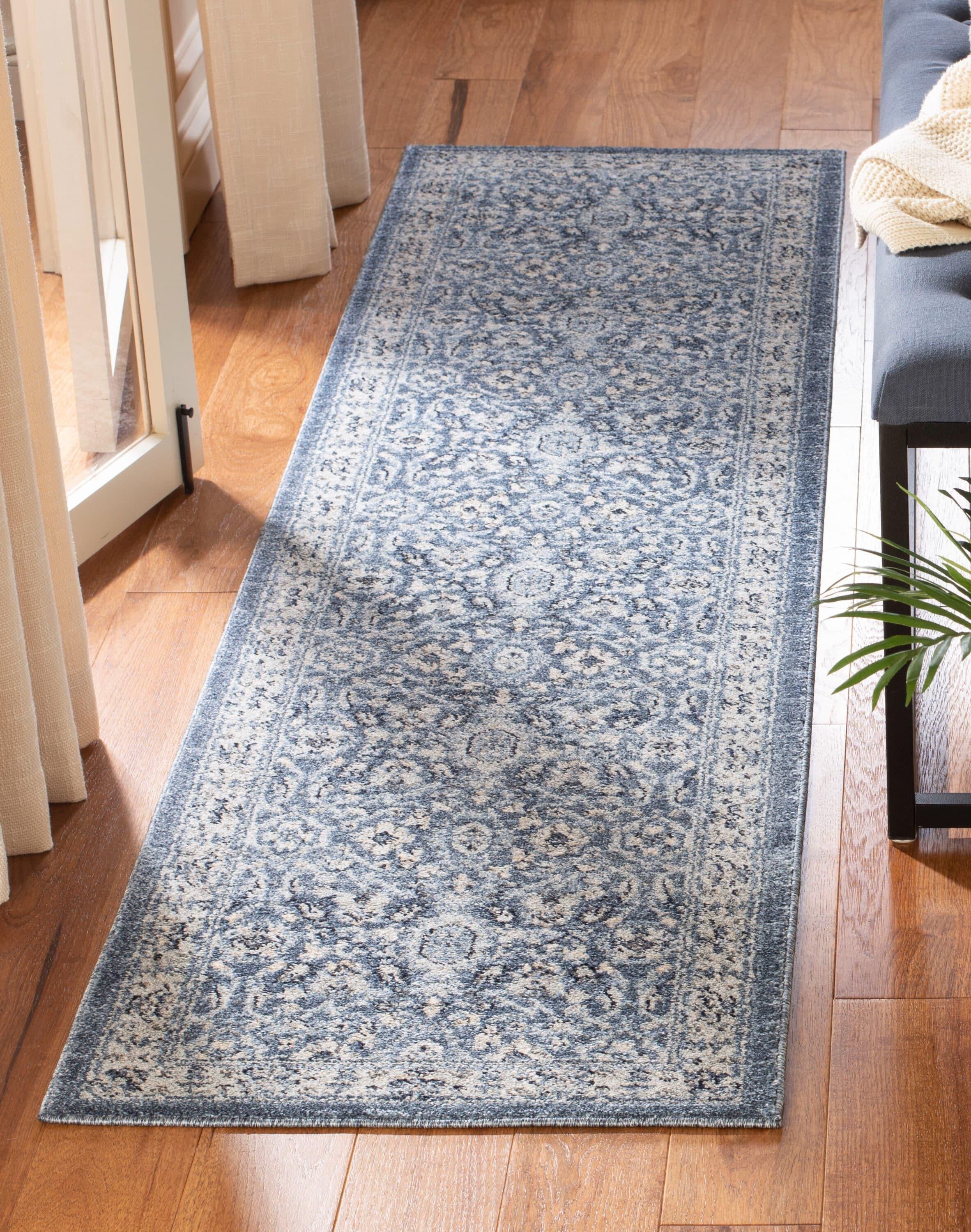 Charleston CHL412 Loomed Indoor Runner Rug - Navy/Creme - 2'x8' - Safavieh