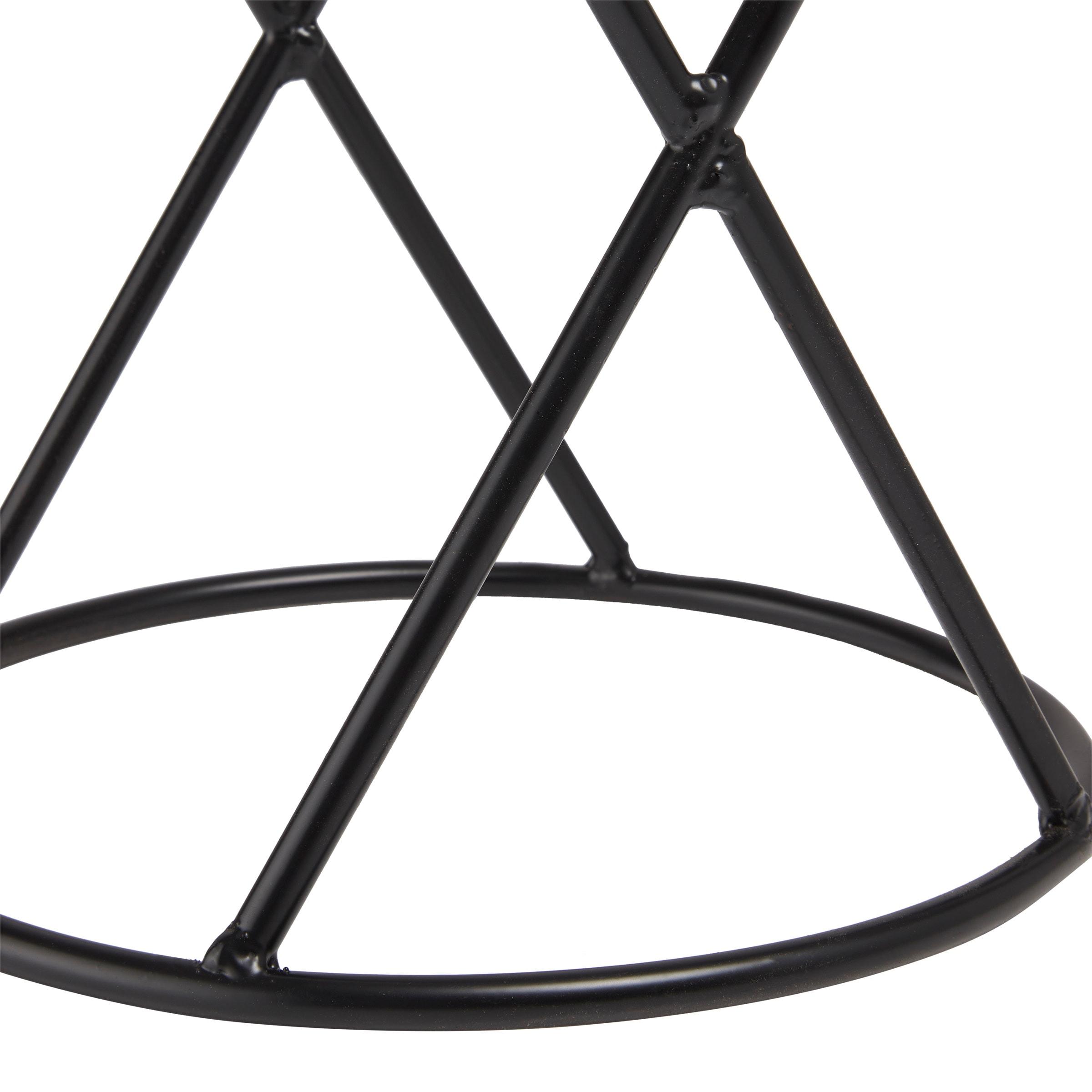 Alpine Corporation 10" x 11" Metal Gazing Globe Display Stand, Black