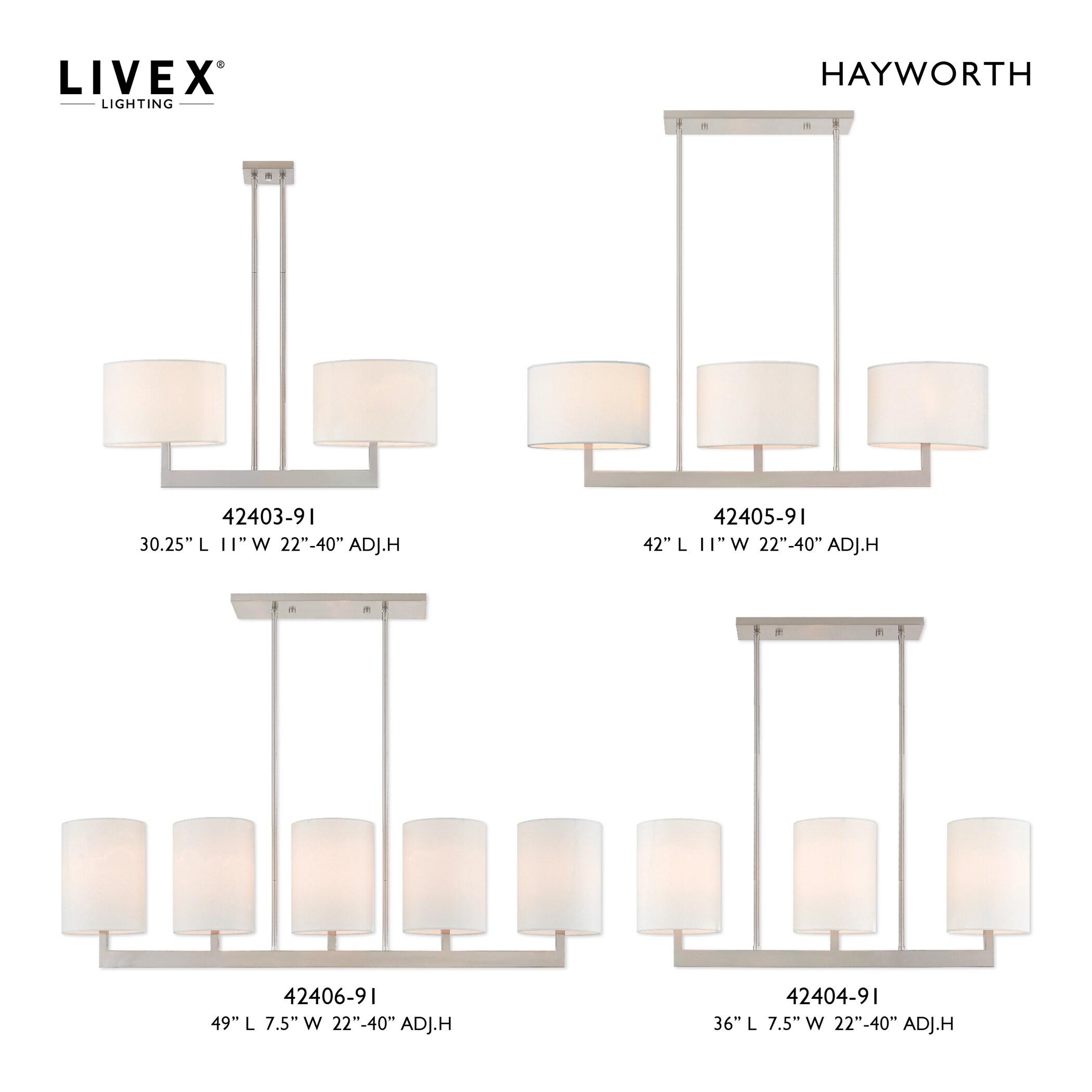 Livex Lighting Hayworth 2 - Light Chandelier in  Brushed Nickel