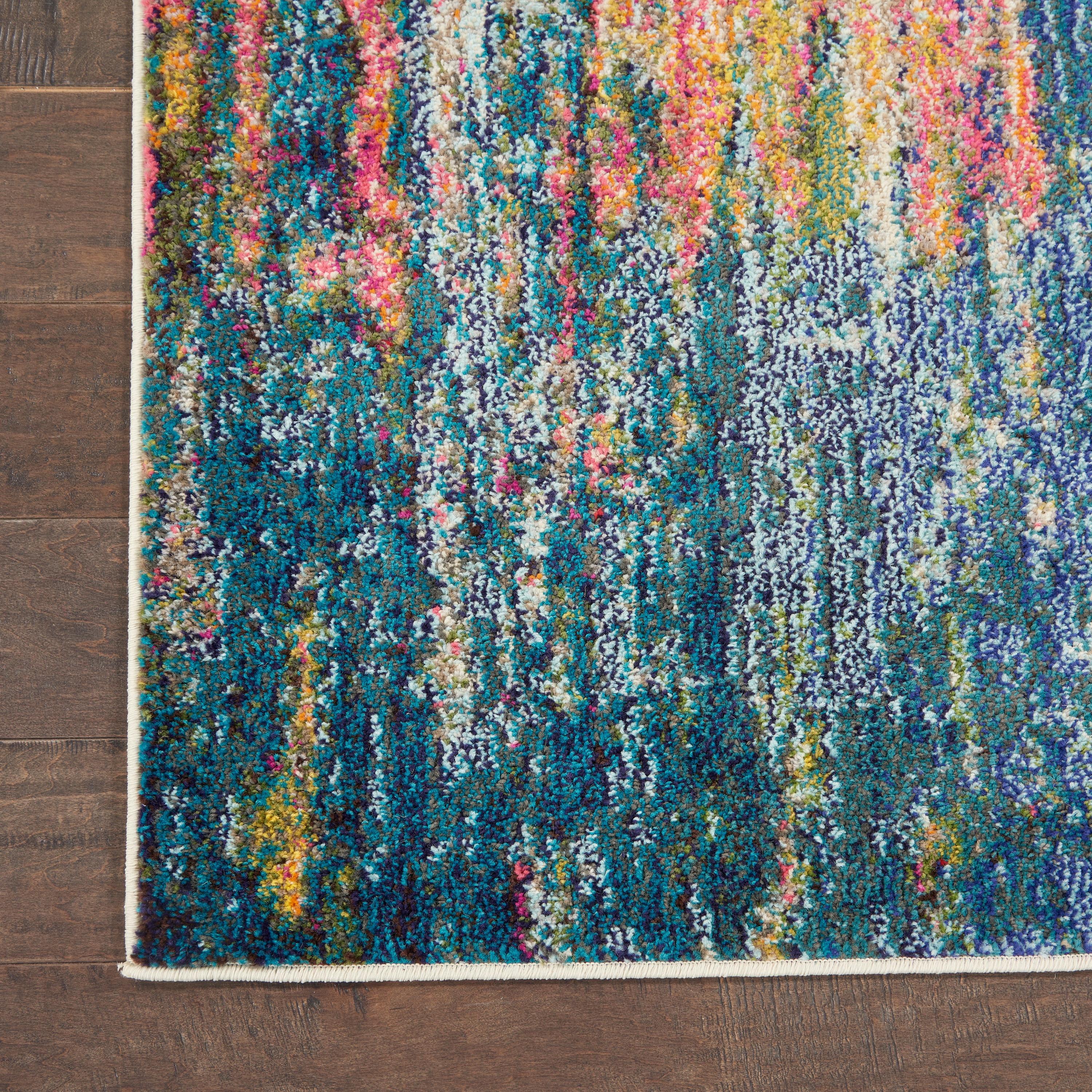 Nourison Celestial 2'2"X10' (10' Runner) Blue/Yellow Indoor Area Rug Colorful Contemporary Abstract by Nourison