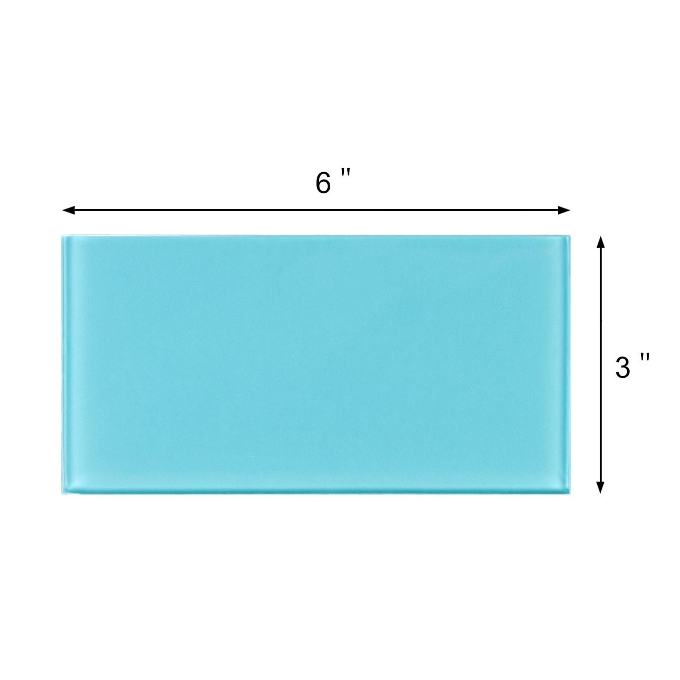 3'' W x 6'' L Glass Peel and Stick Subway Tile