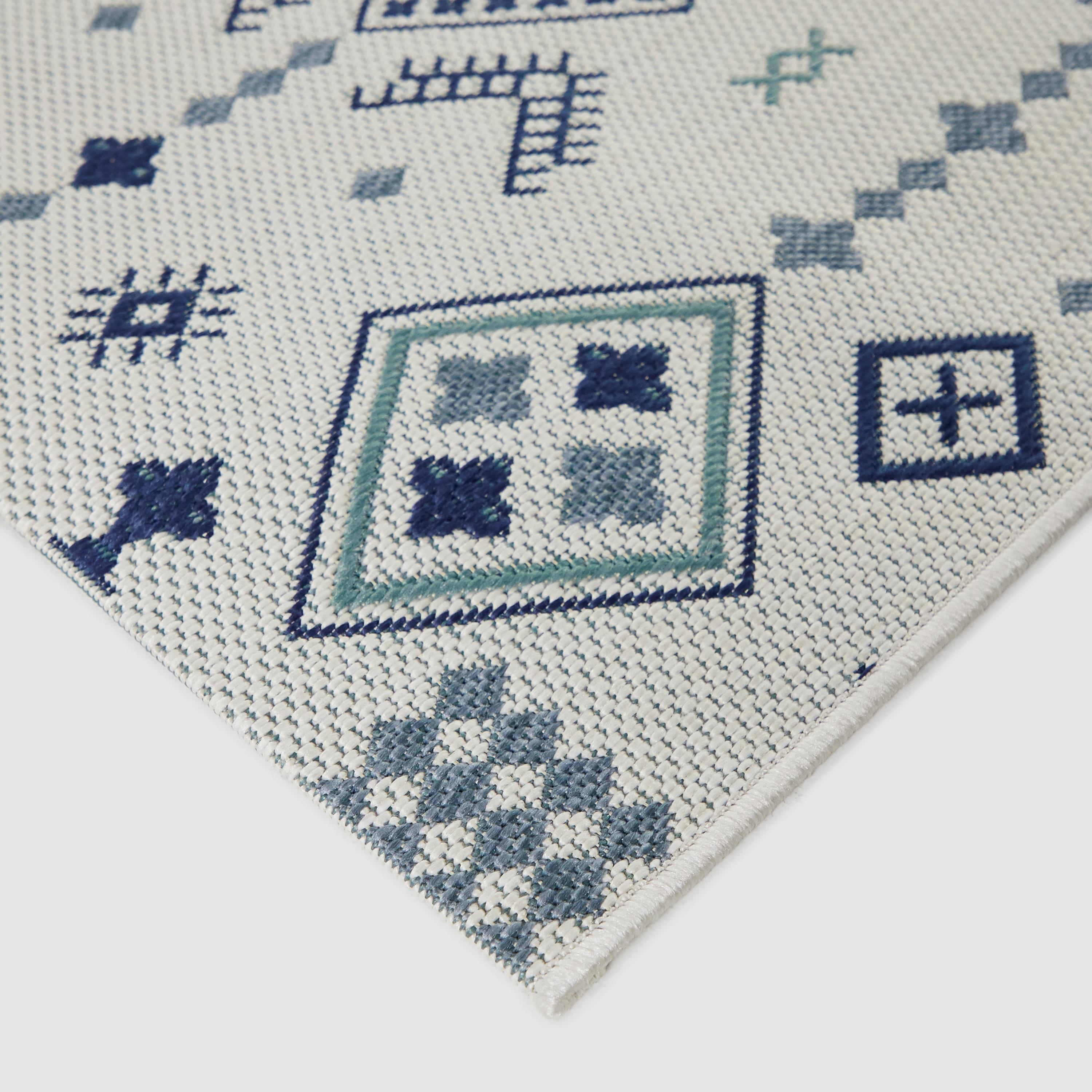 Ignacy Blue Moroccan Patio Indoor/Outdoor Area Rug