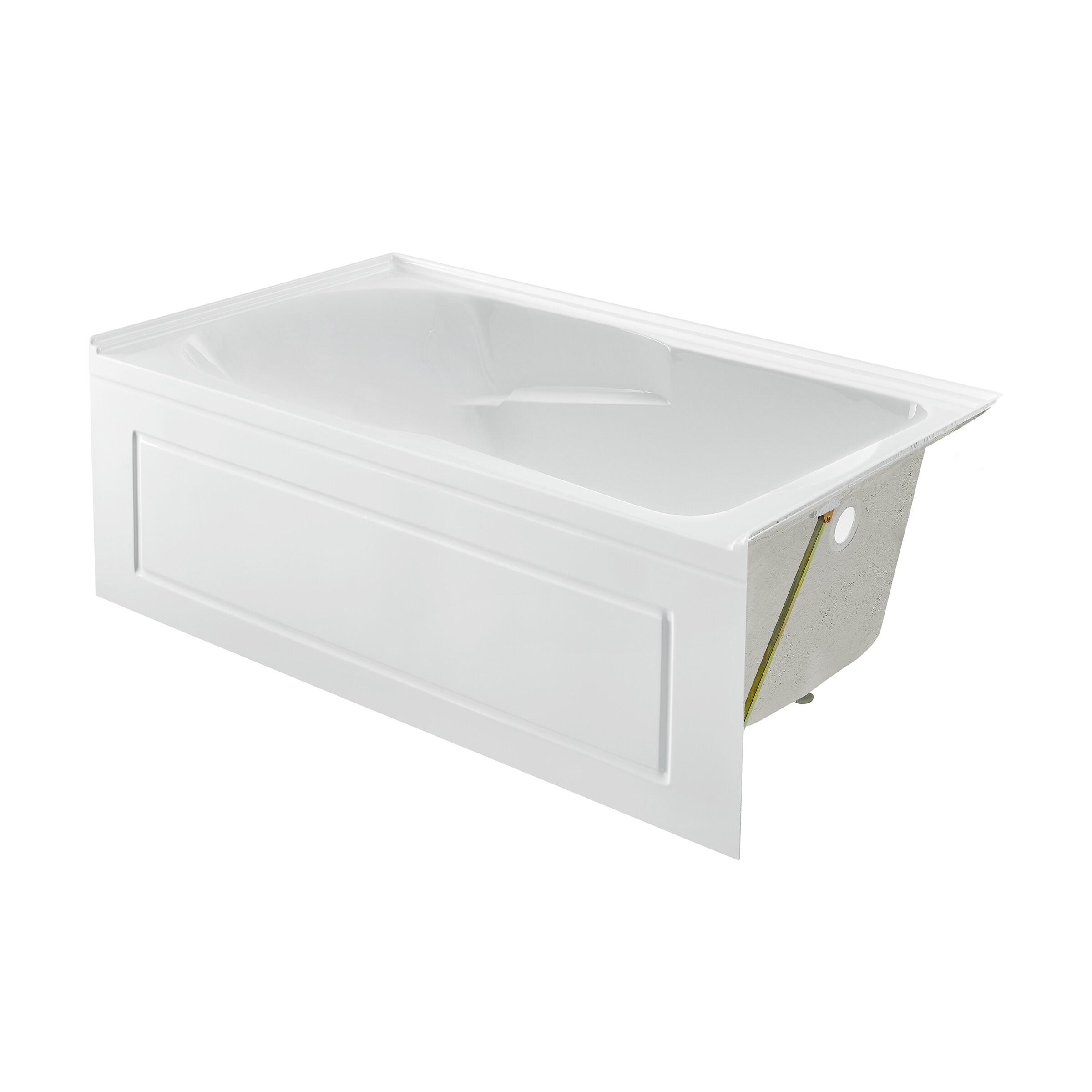 Concorde 60" x 32" Acrylic Glossy White, Alcove, Integral, Apron Bathtub