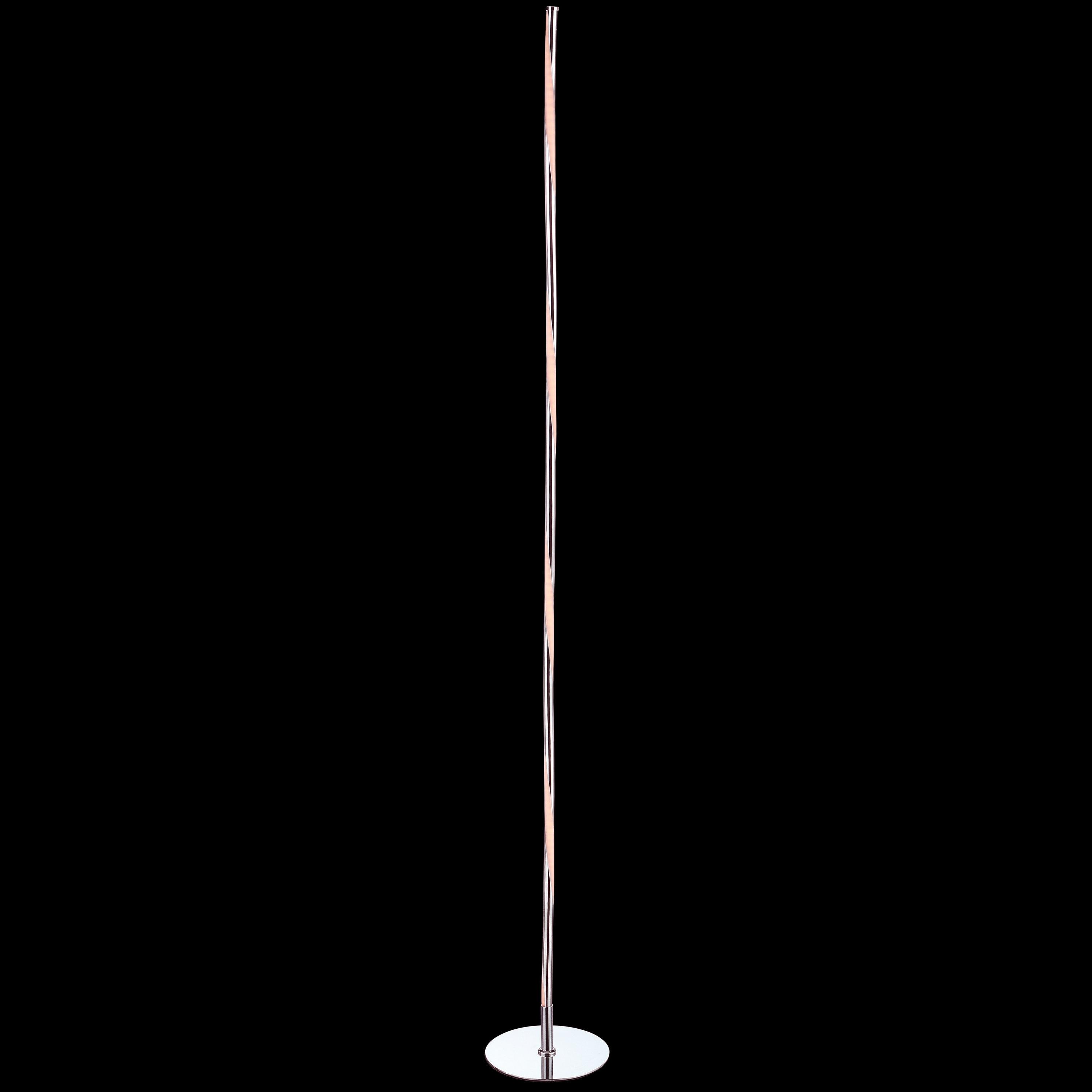 Tall Chrome LED Integrated Arc Floor Lamp
