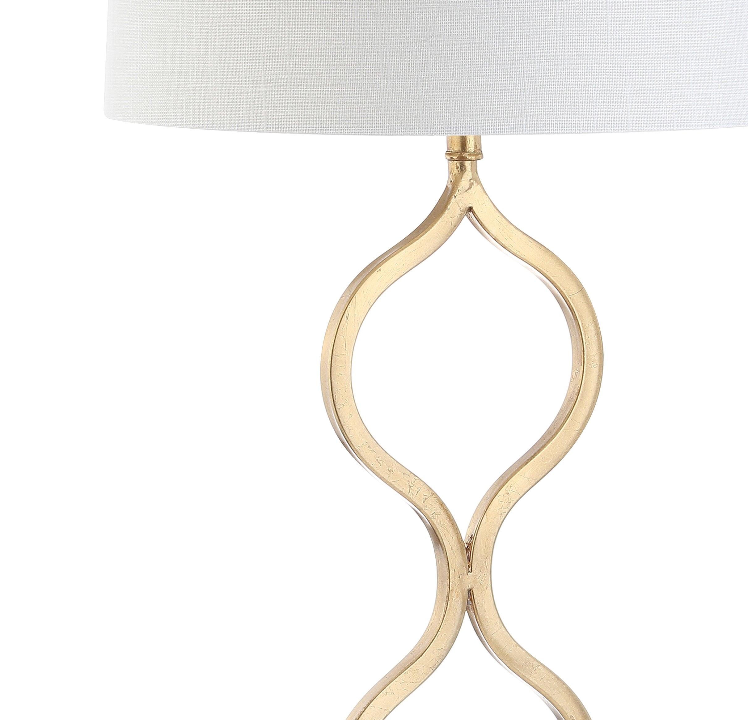 Levi 31.5" Metal/Crystal LED Table Lamp, Gold Leaf