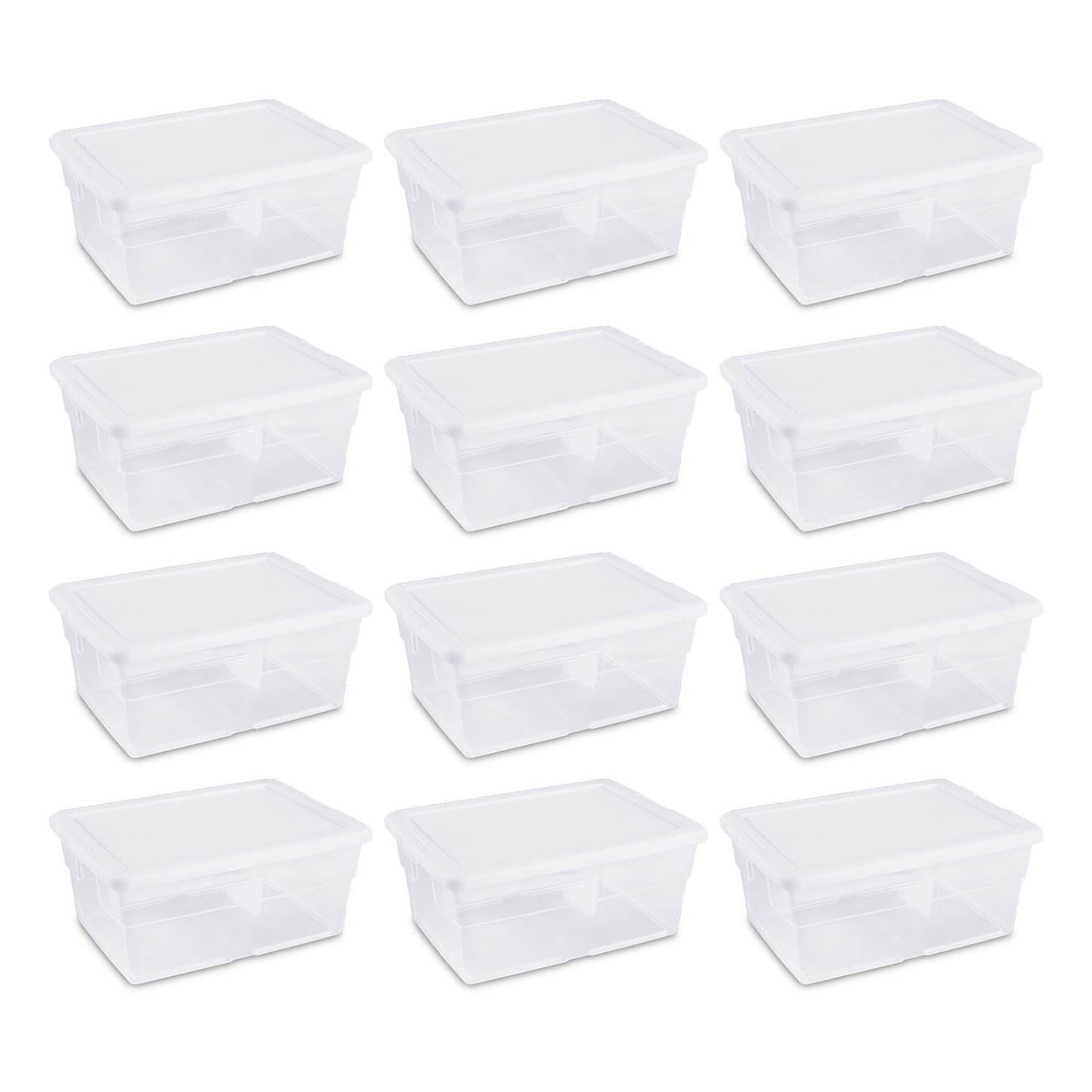 Sterilite 16 Quart Plastic Storage Container (12 Pack) & 6 Quart Tote (24 Pack)