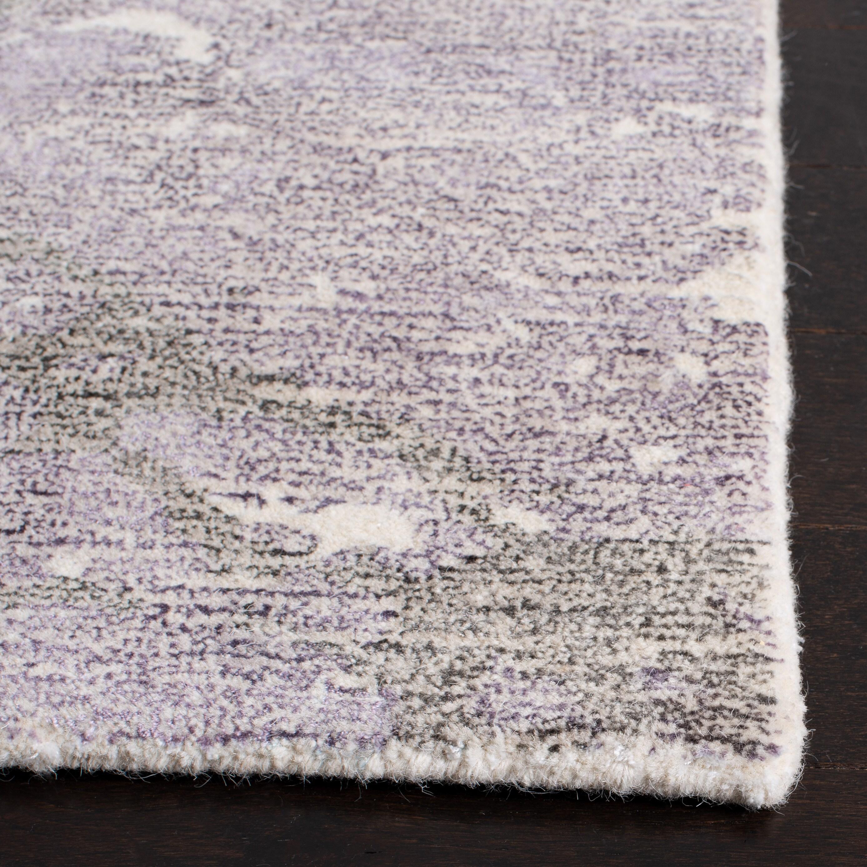 Restoration Vintage RVT112 Hand Tufted Runner Rug - Purple/Ivory - 2'3"x8' - Safavieh.