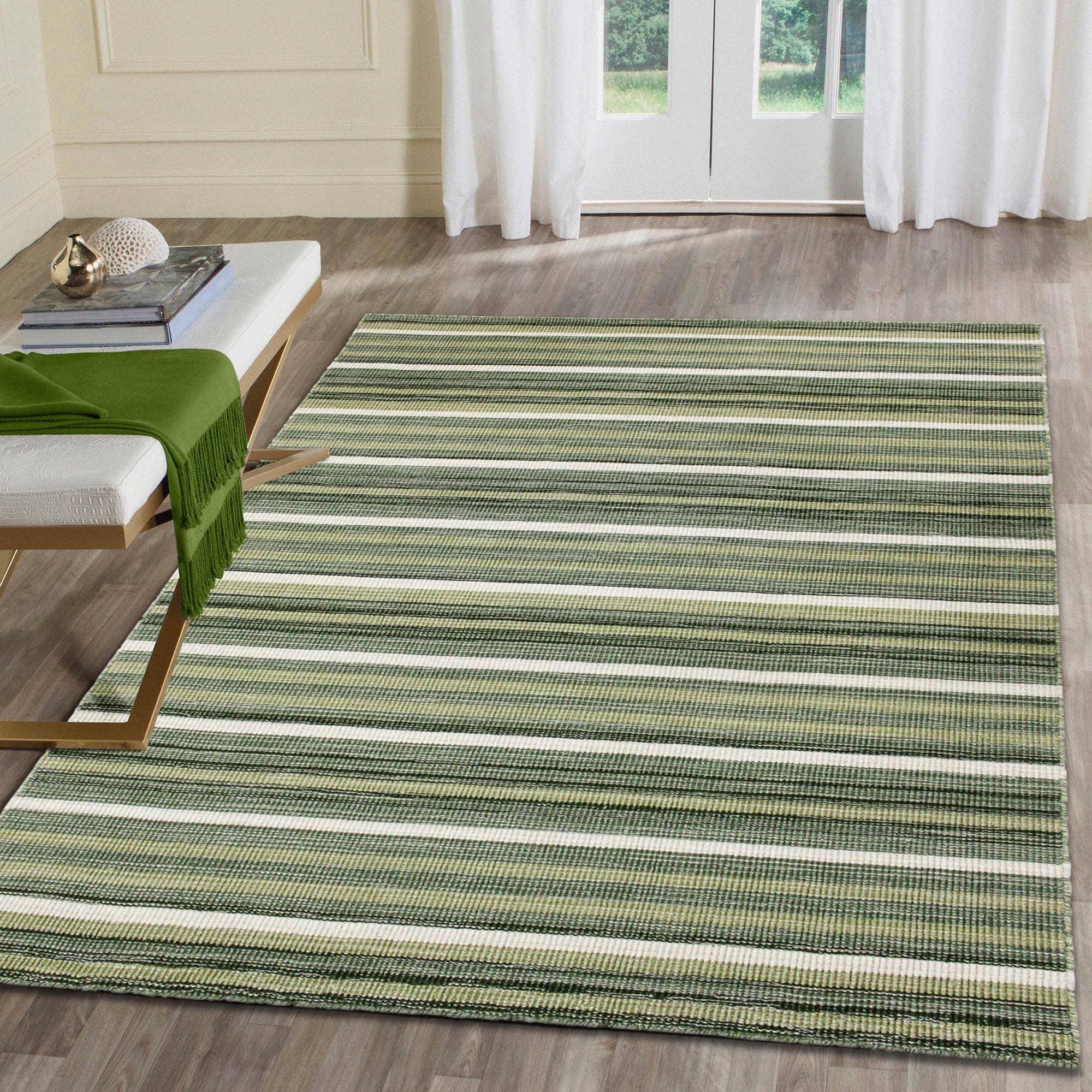 Myhre Ombre Handmade Hand-Loomed Wool Aqua Area Rug