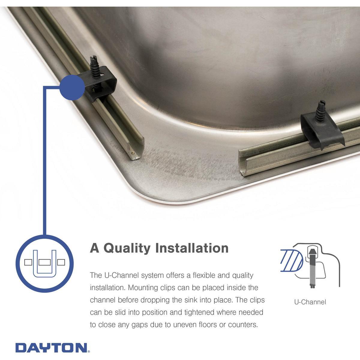 Dayton 17" L x 19" W Drop-In Kitchen Sink