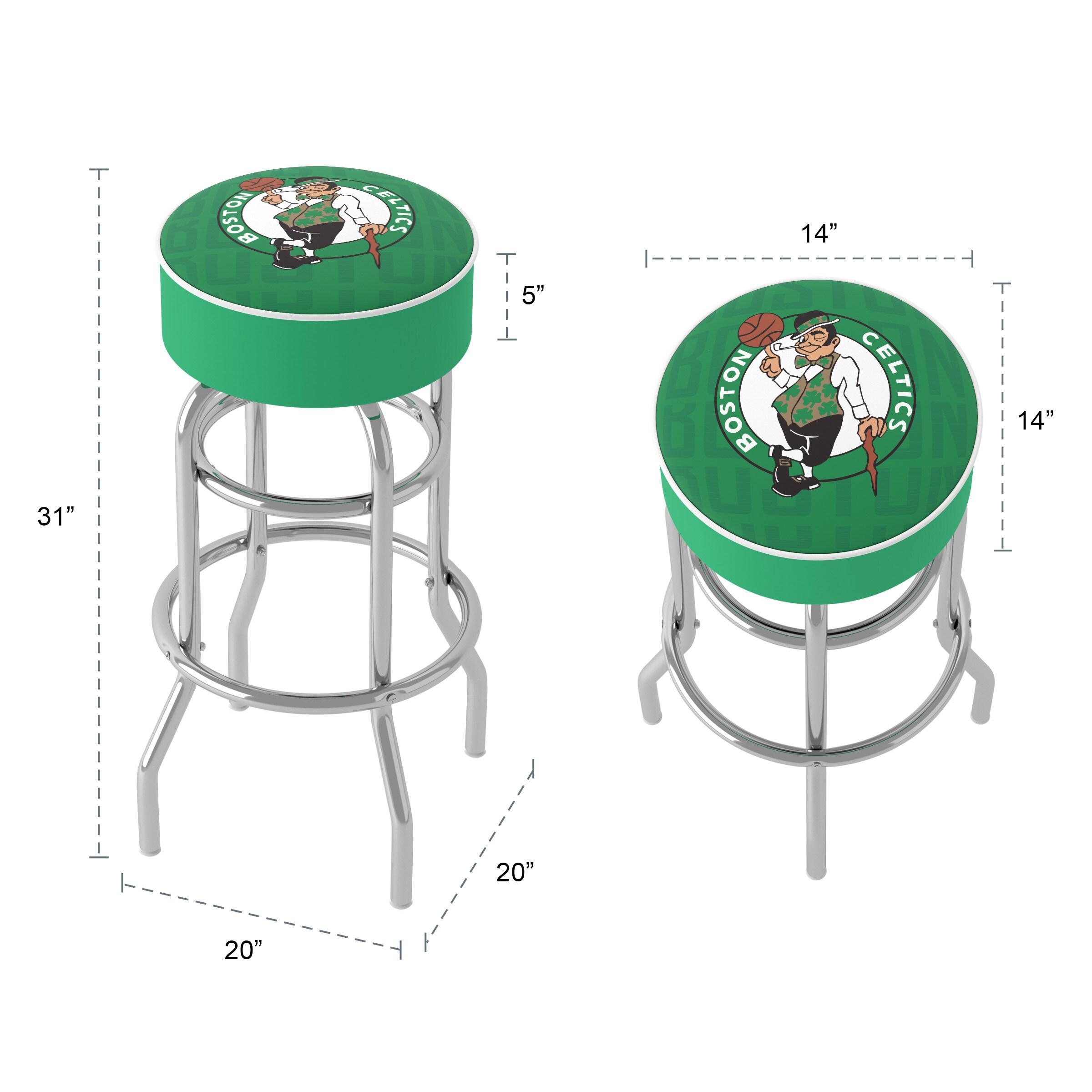 Trademark Global Upholstered Counter Stool with Metal Frame