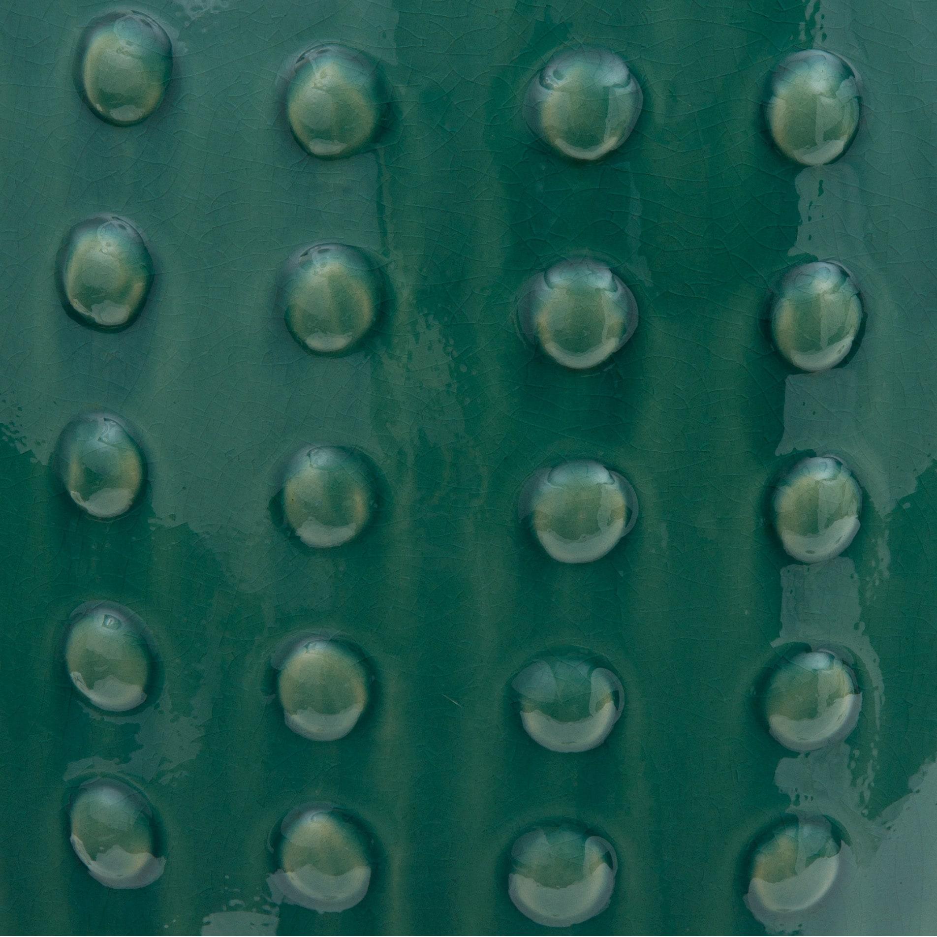 Oriental Furniture 20" Raised Dot Porcelain Garden Stool, Green