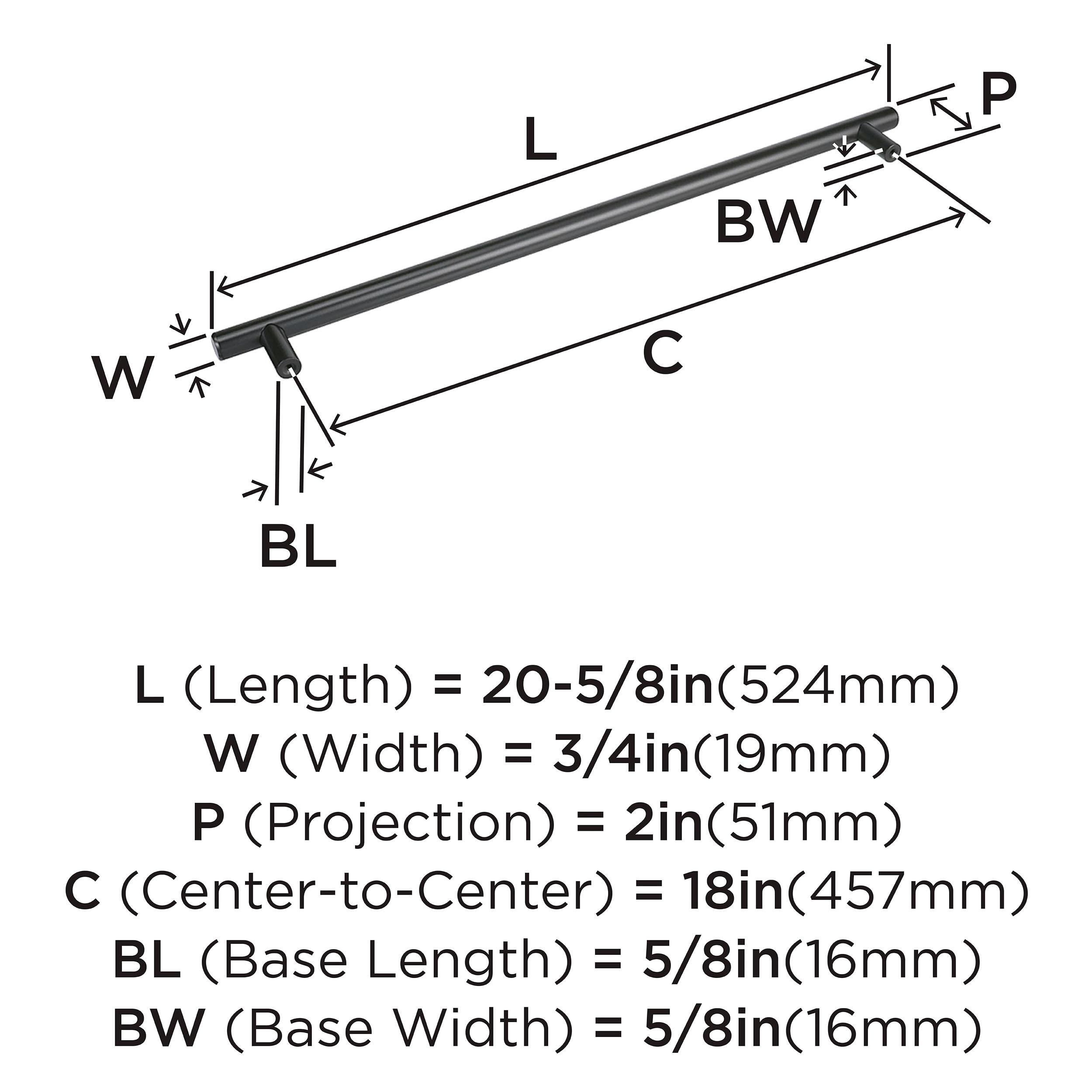 Amerock Bar Pulls 18 inch (457mm) Center-to-Center Appliance Pull
