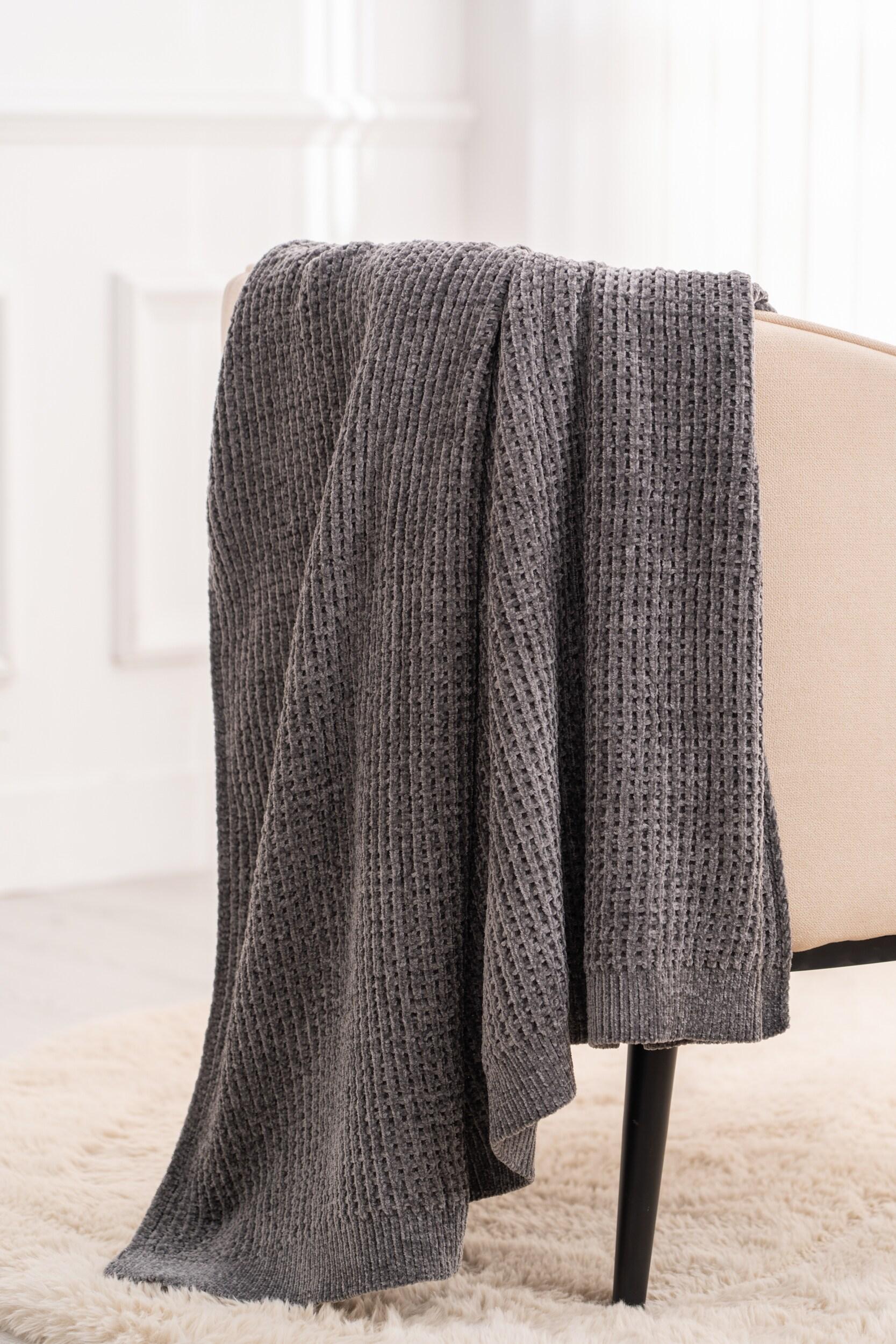 EverGrace Amor Waffle Knitted Throw Blanket