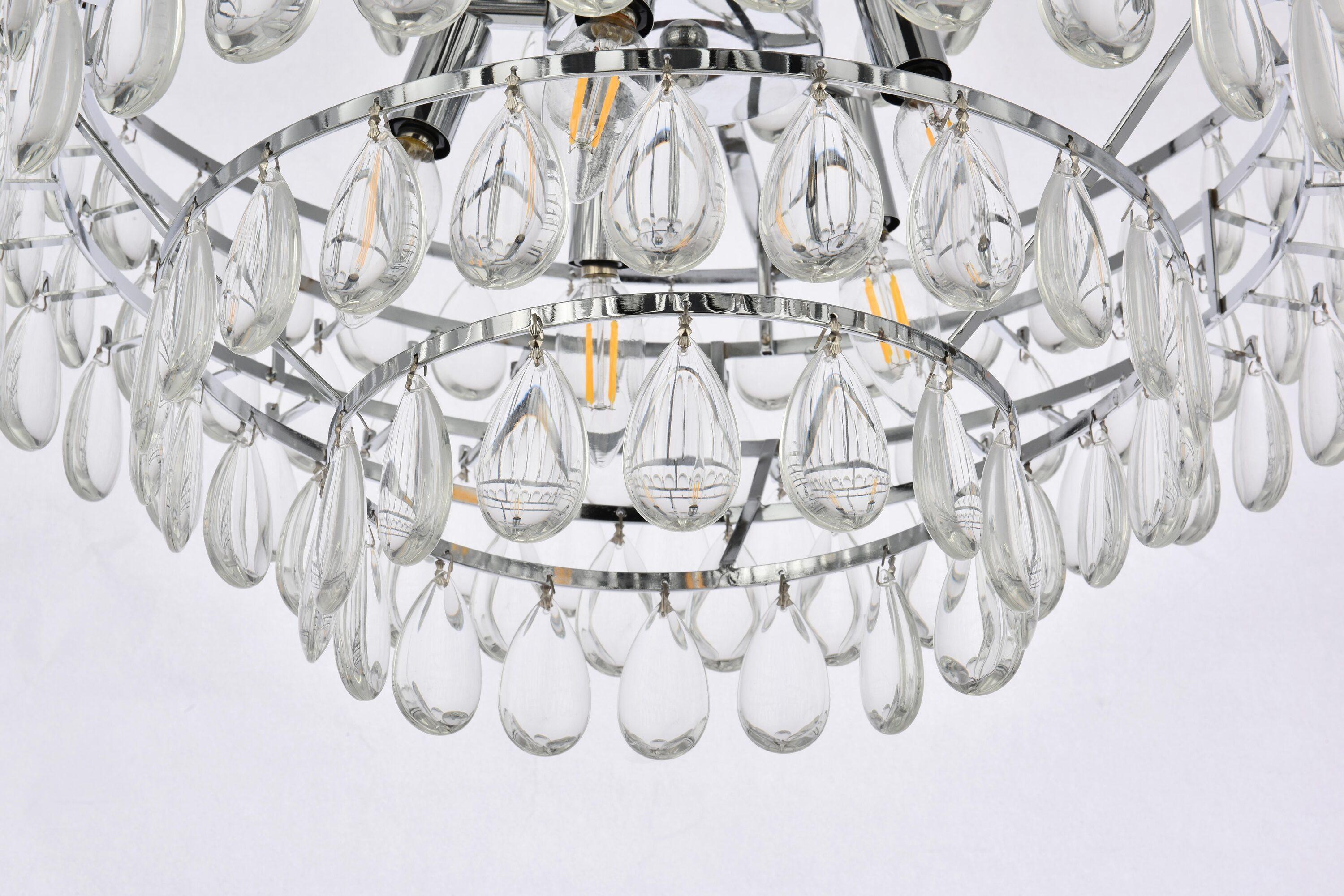 Elegant Lighting Mila 5 - Light Pendant in  Chrome
