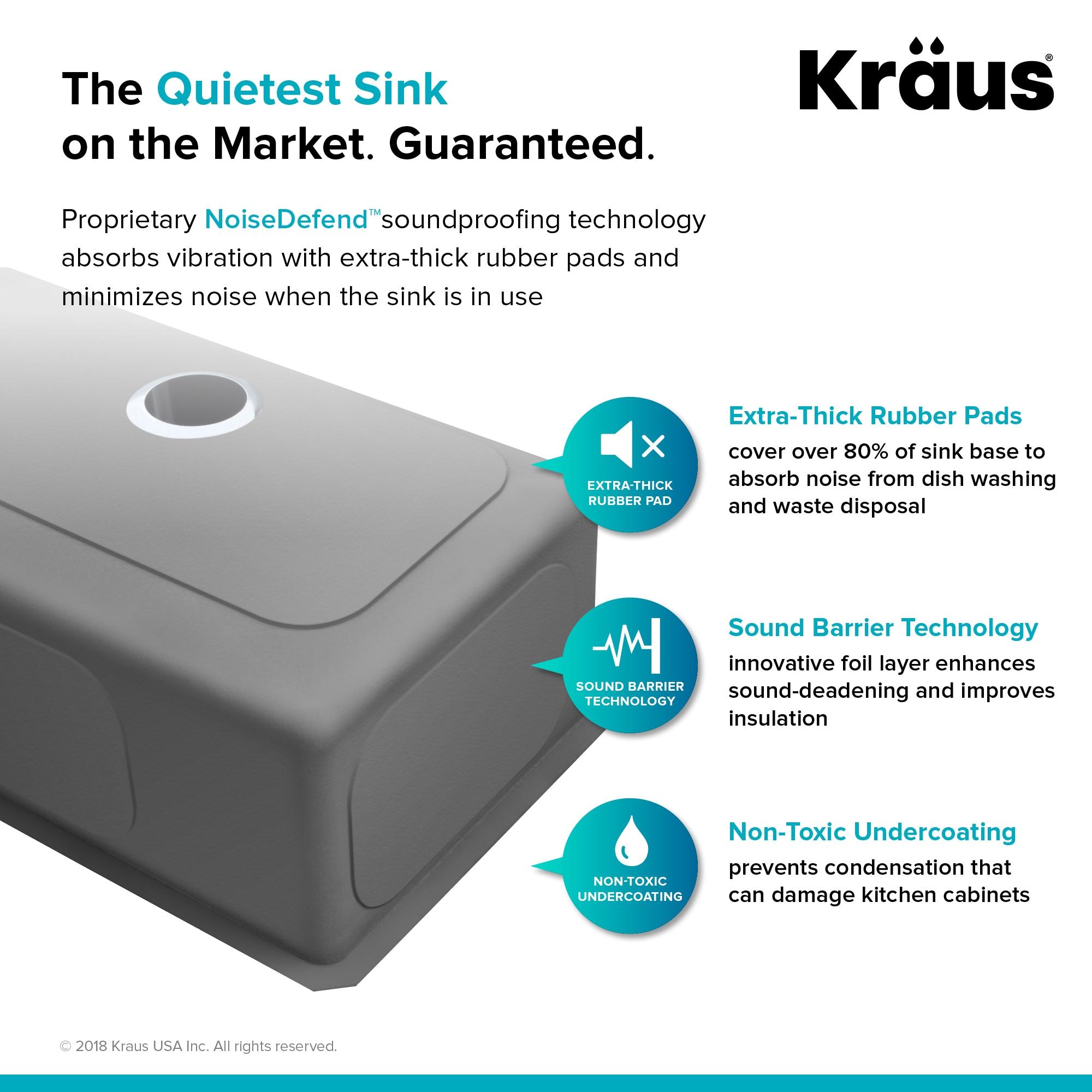 KRAUS Standart PRO™ Undermount 60/40 Double Bowl 16 Gauge Stainless Steel Kitchen Sink