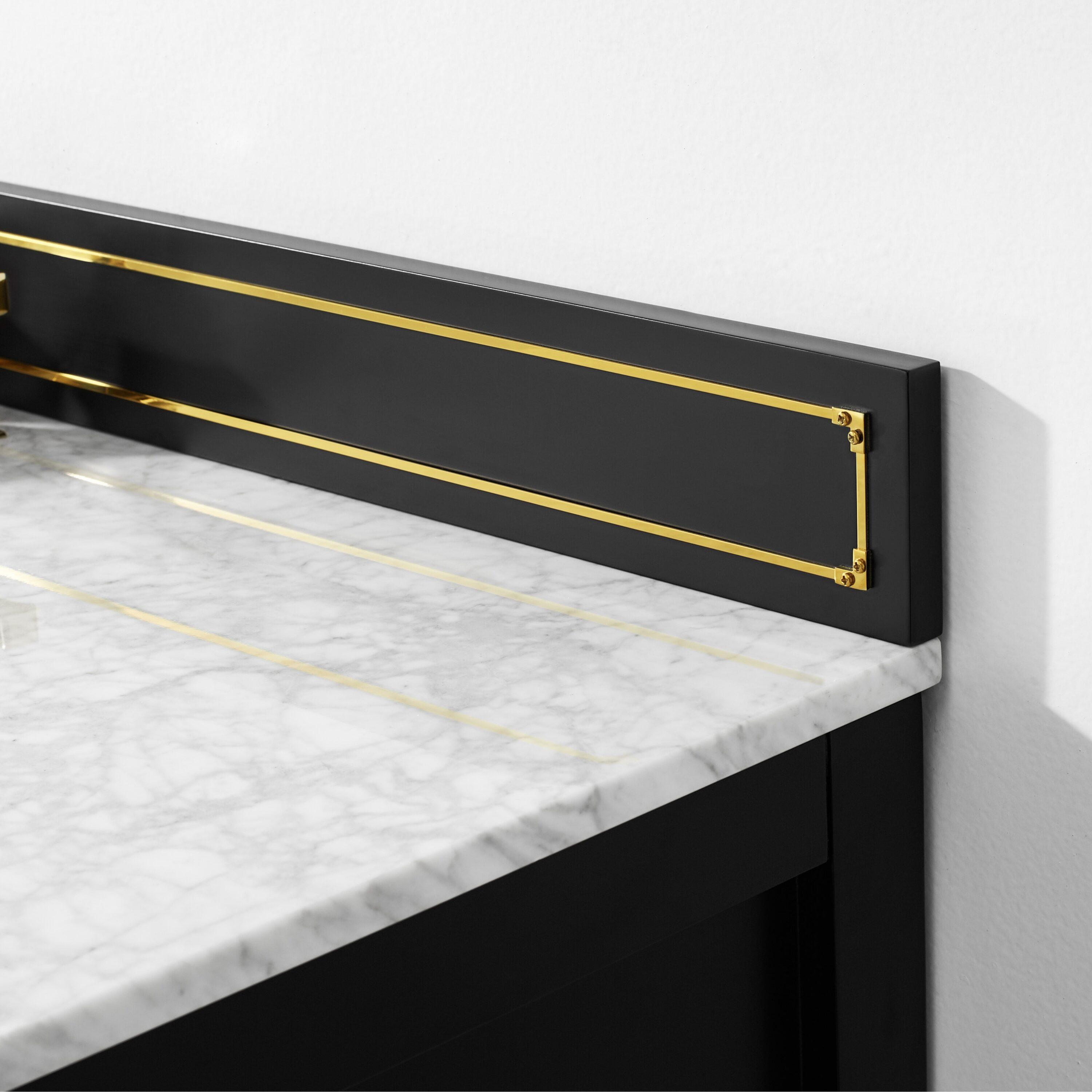 Aspen 48'' Single Bathroom Vanity with Carrara Marble Top