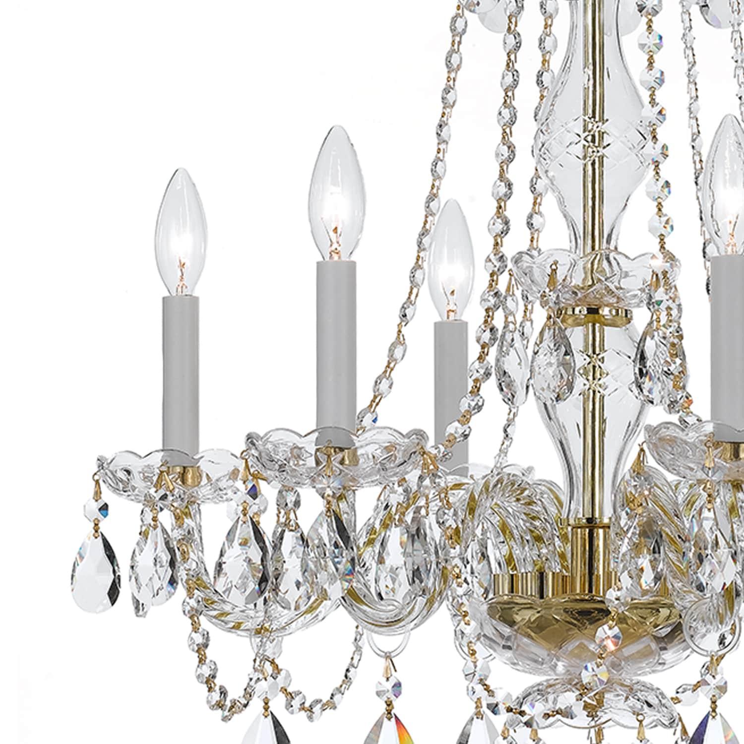 Crystorama Lighting Traditional Crystal 6 - Light Chandelier in  Polished Brass