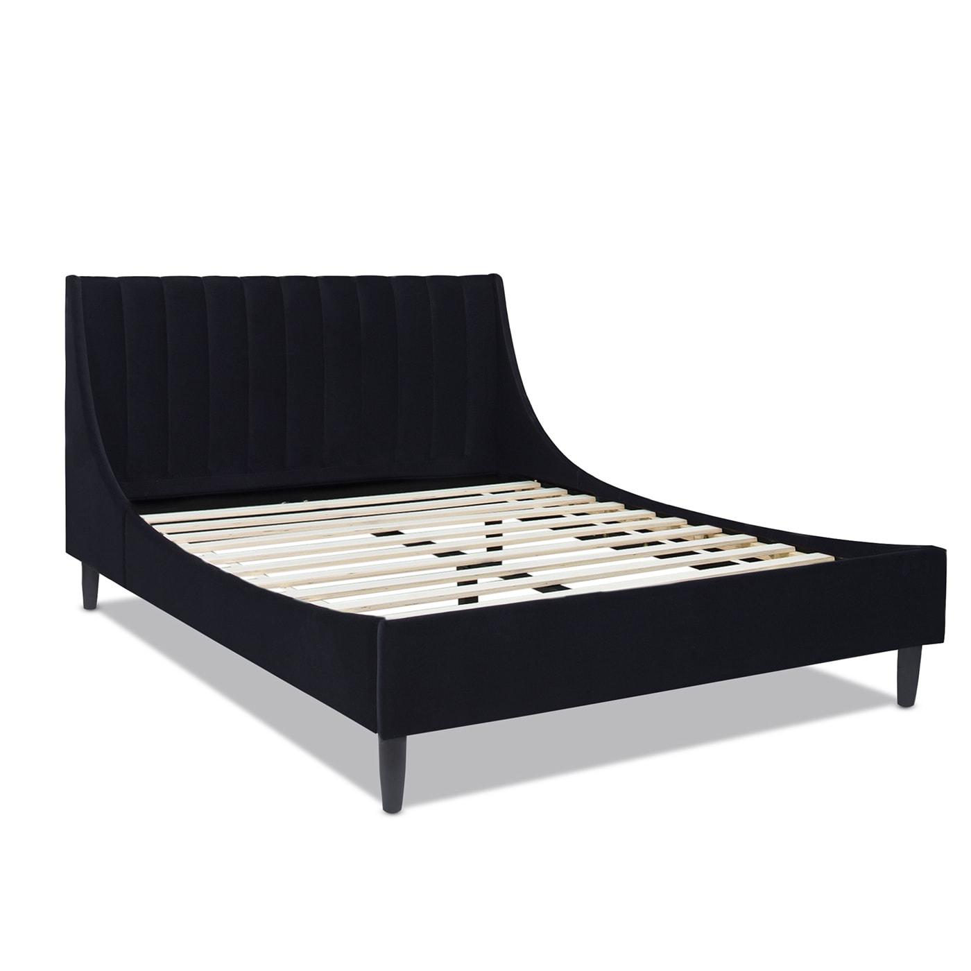 Sandy Wilson Home Aspen Upholstered Platform Bed Queen Anthracite Black