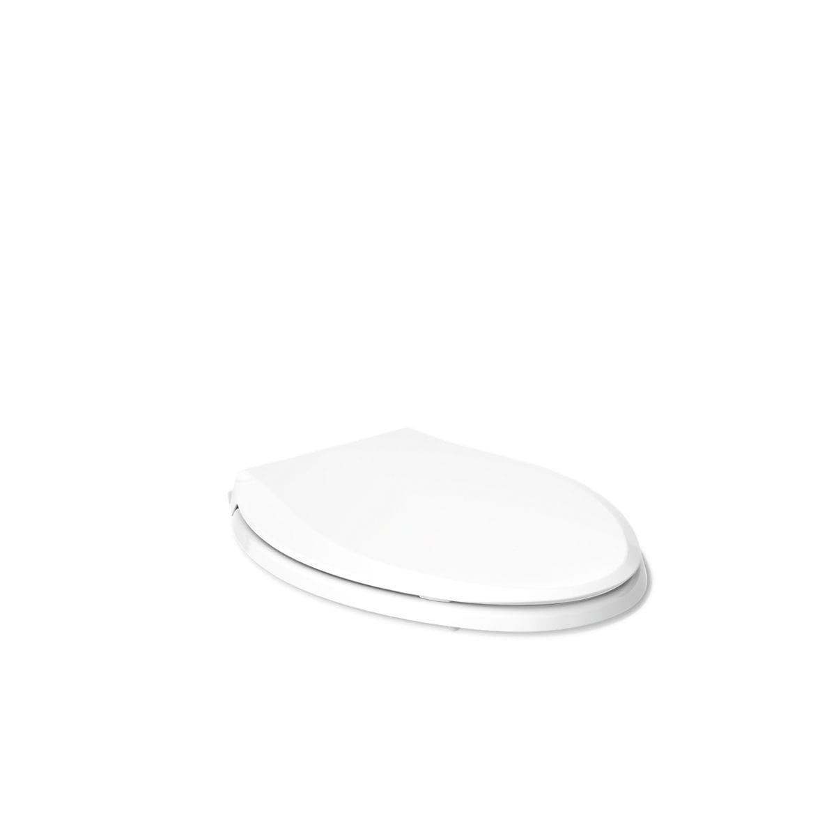 KOHLER 4636-RL-0 Cachet ReadyLatch Elongated Toilet Seat, Quiet-Close Lid and Seat, Countoured Seat, Grip-Tight Bumpers and Installation Hardware, White