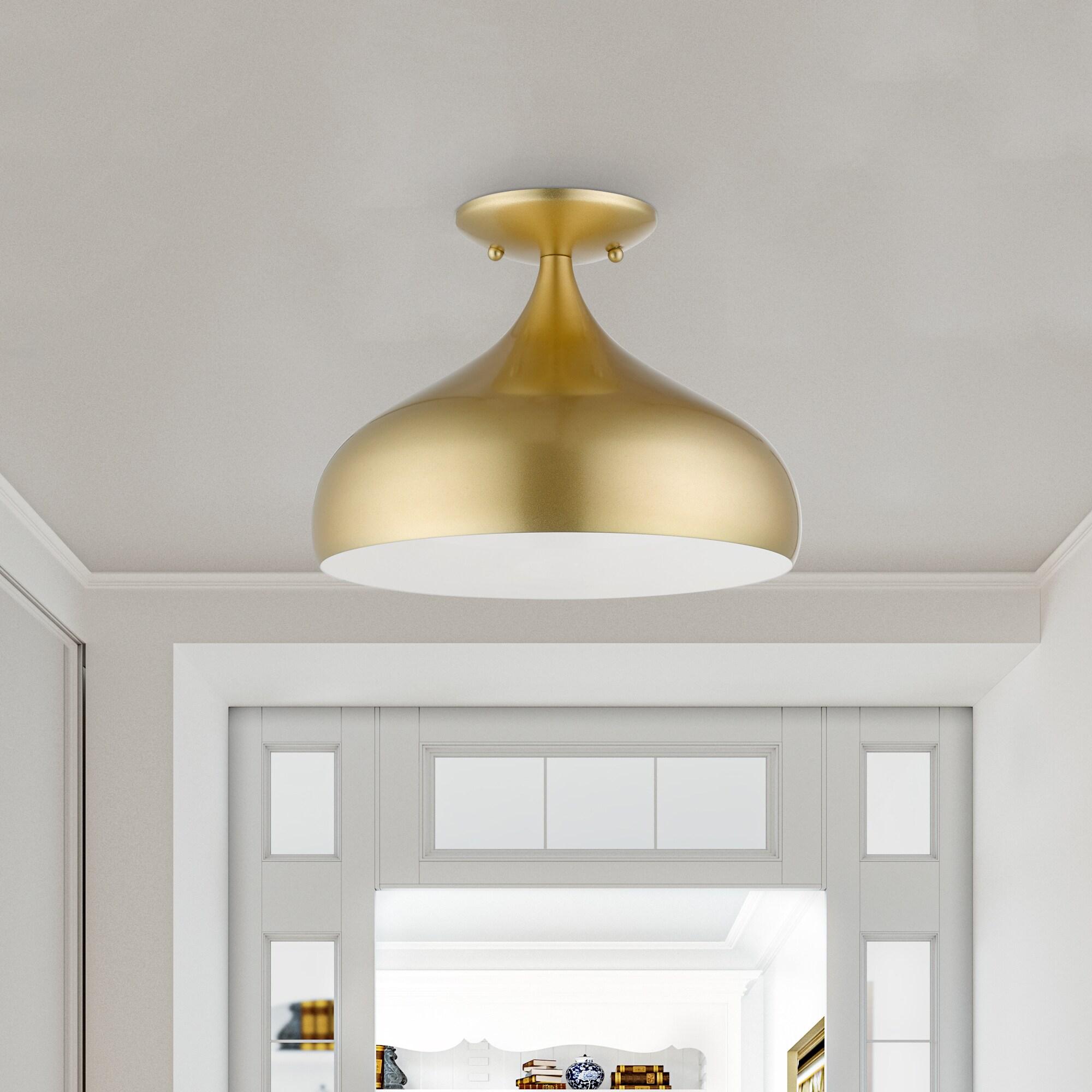 Livex Lighting Amador 1 - Light Semi-Flush Mount in  Soft Gold