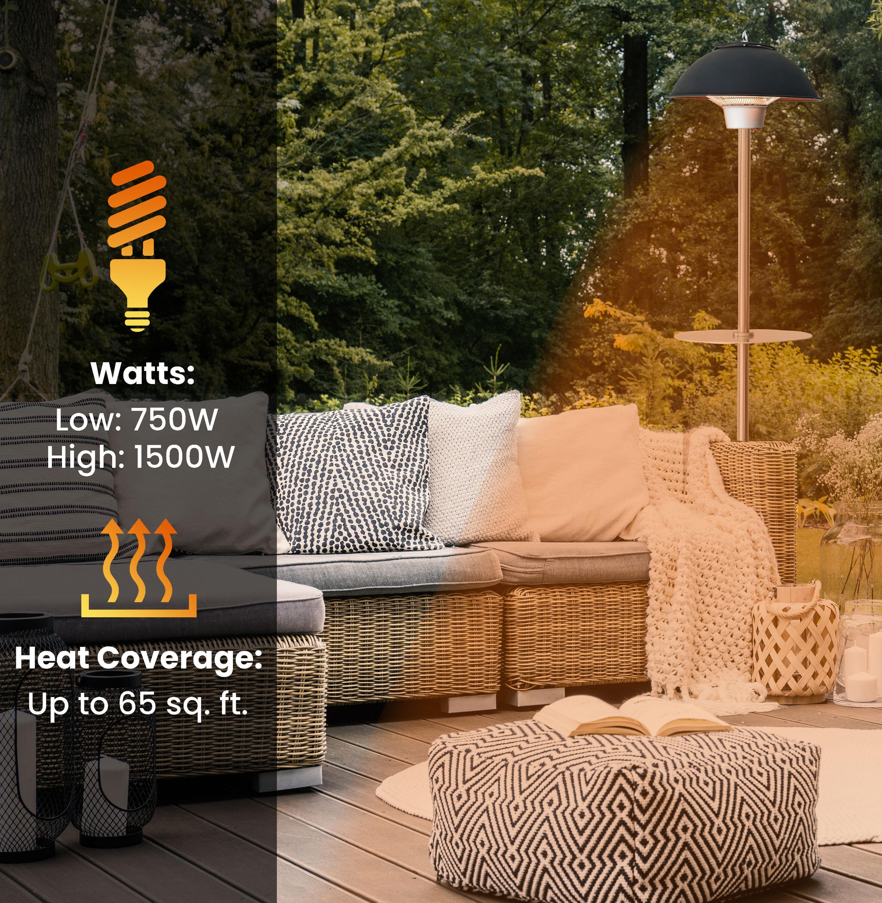 Hanover Hanover Electric Carbon Infrared Heat Lamp with Built-in Table