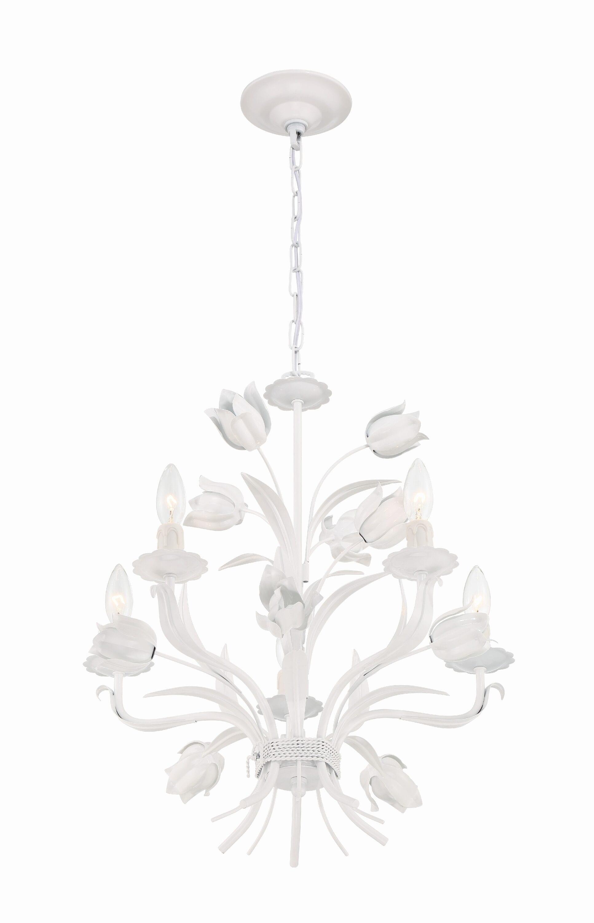 Crystorama Lighting Southport 5 - Light Chandelier in Wet White