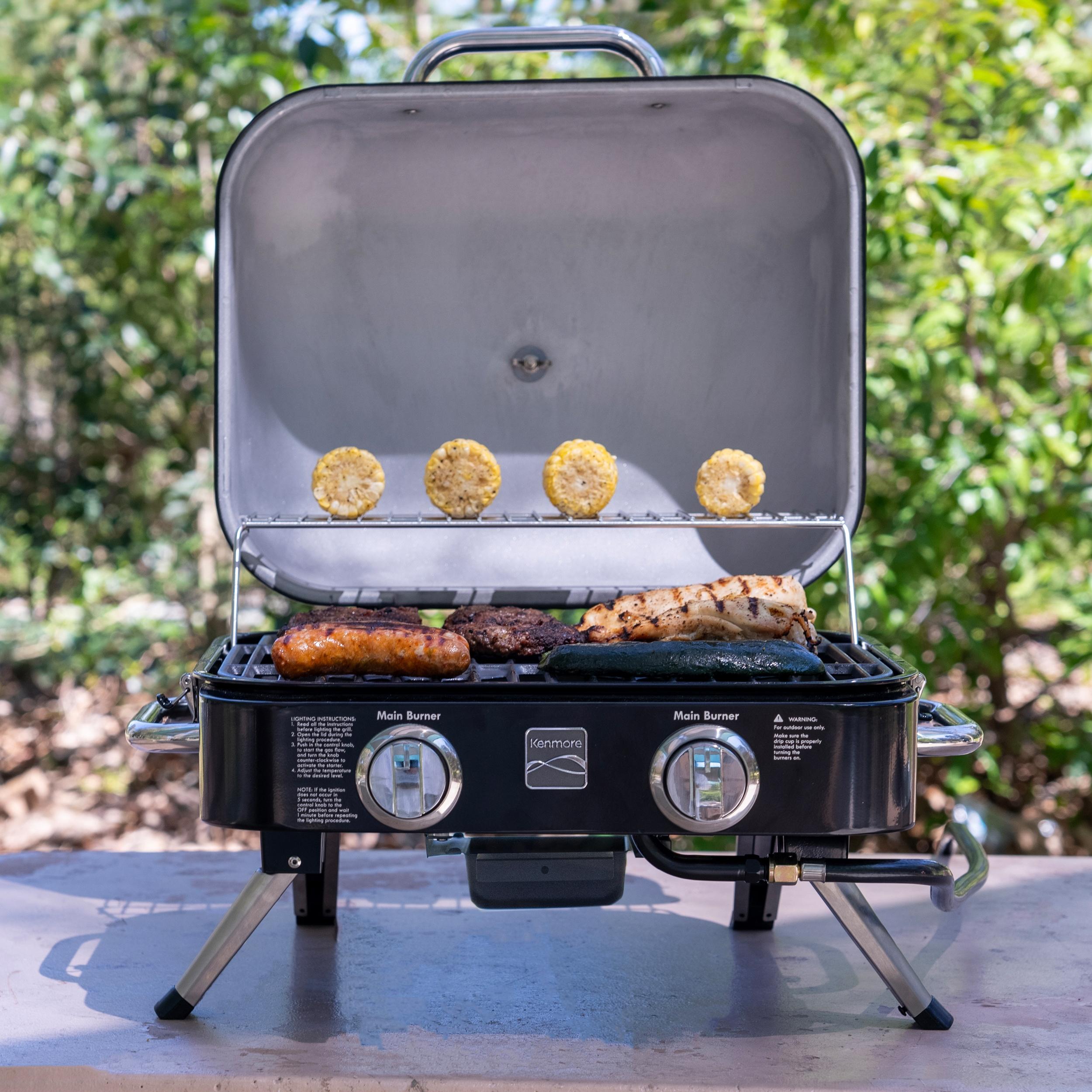 Kenmore 2-Burner Portable Tabletop Retro Gas Grill