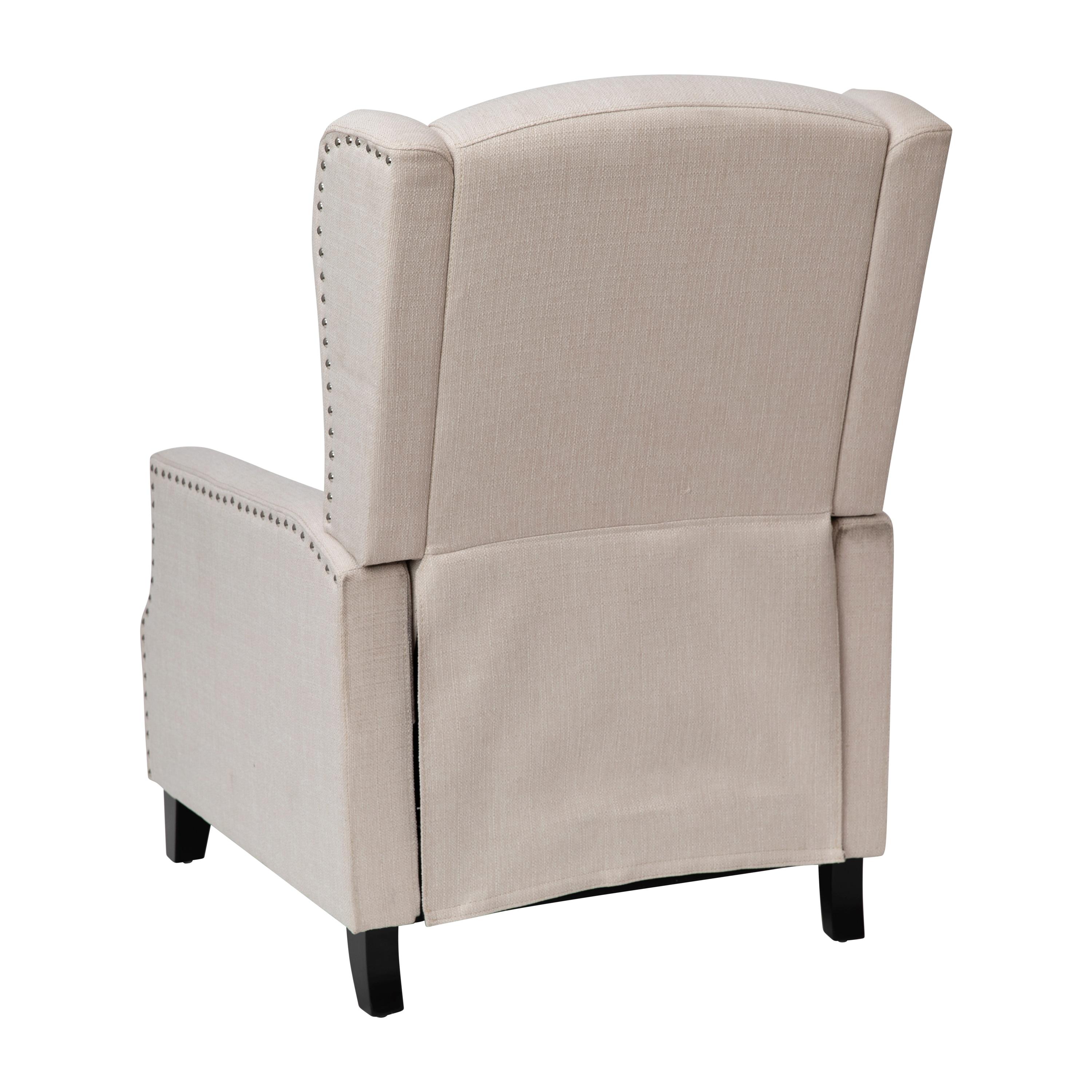 Fulton Polyester Fabric Upholstered Slim Wingback Push Back Recliner by Flash Furniture