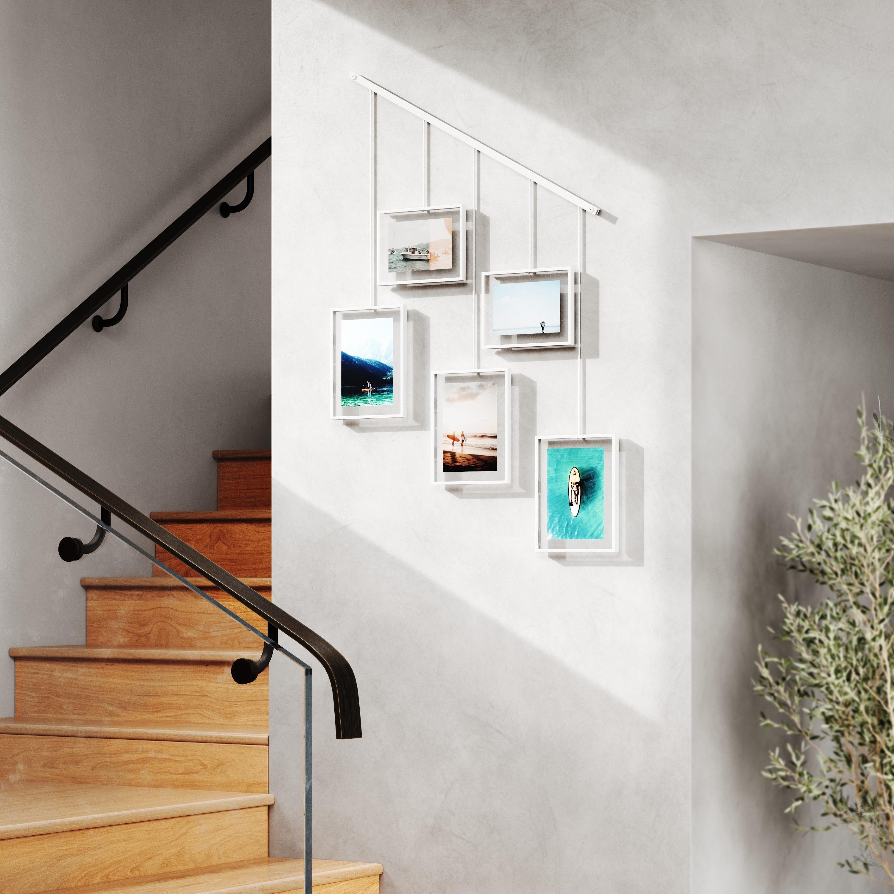 Umbra 27.38" x 26" Exhibit Gallery Multiple Images Display Frame White: Modern Wall-Mounted Steel, Holds 5 Photos