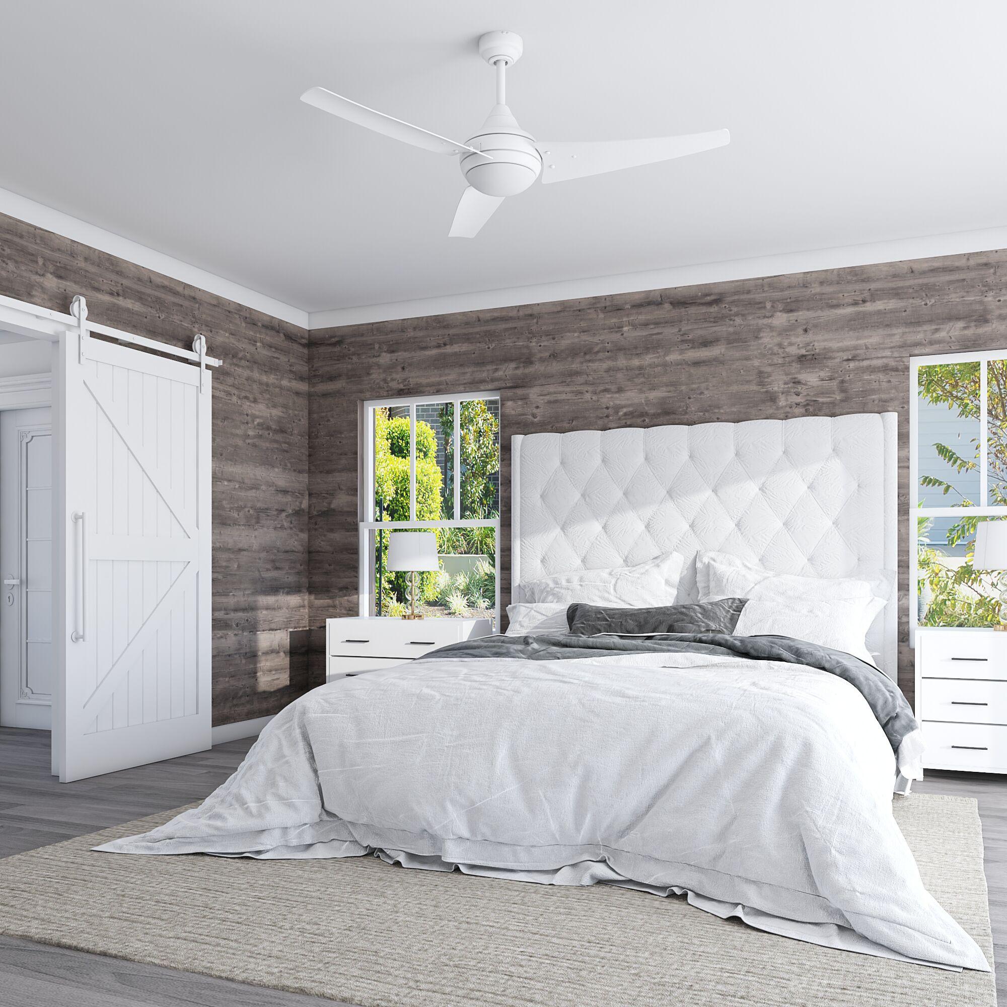 Prominence Home 51873-45 52 in. Remote Control Contemporary Indoor LED Ceiling Fan with Light - White