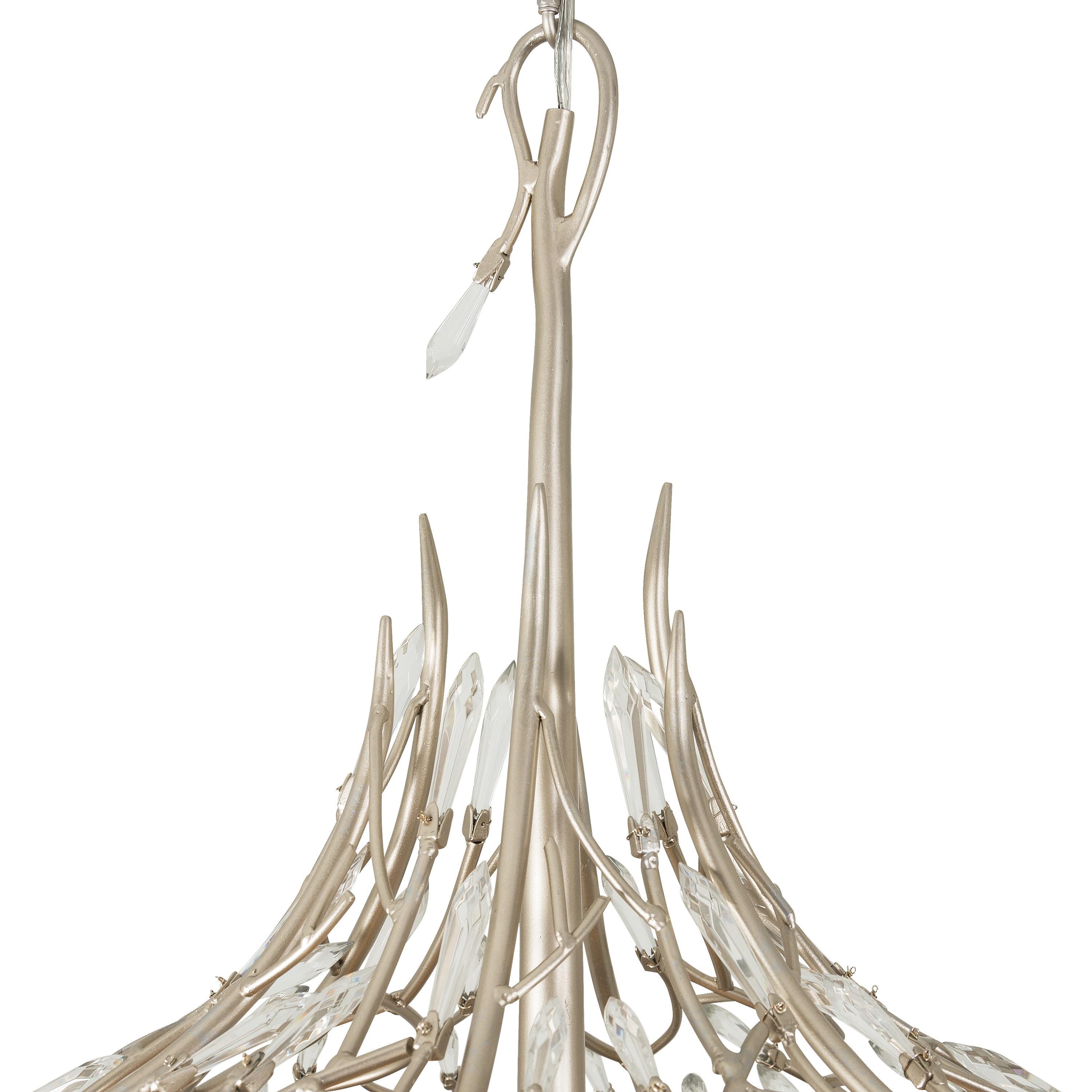 Gold Dust Crystal Pendant Light with Incandescent Bulbs