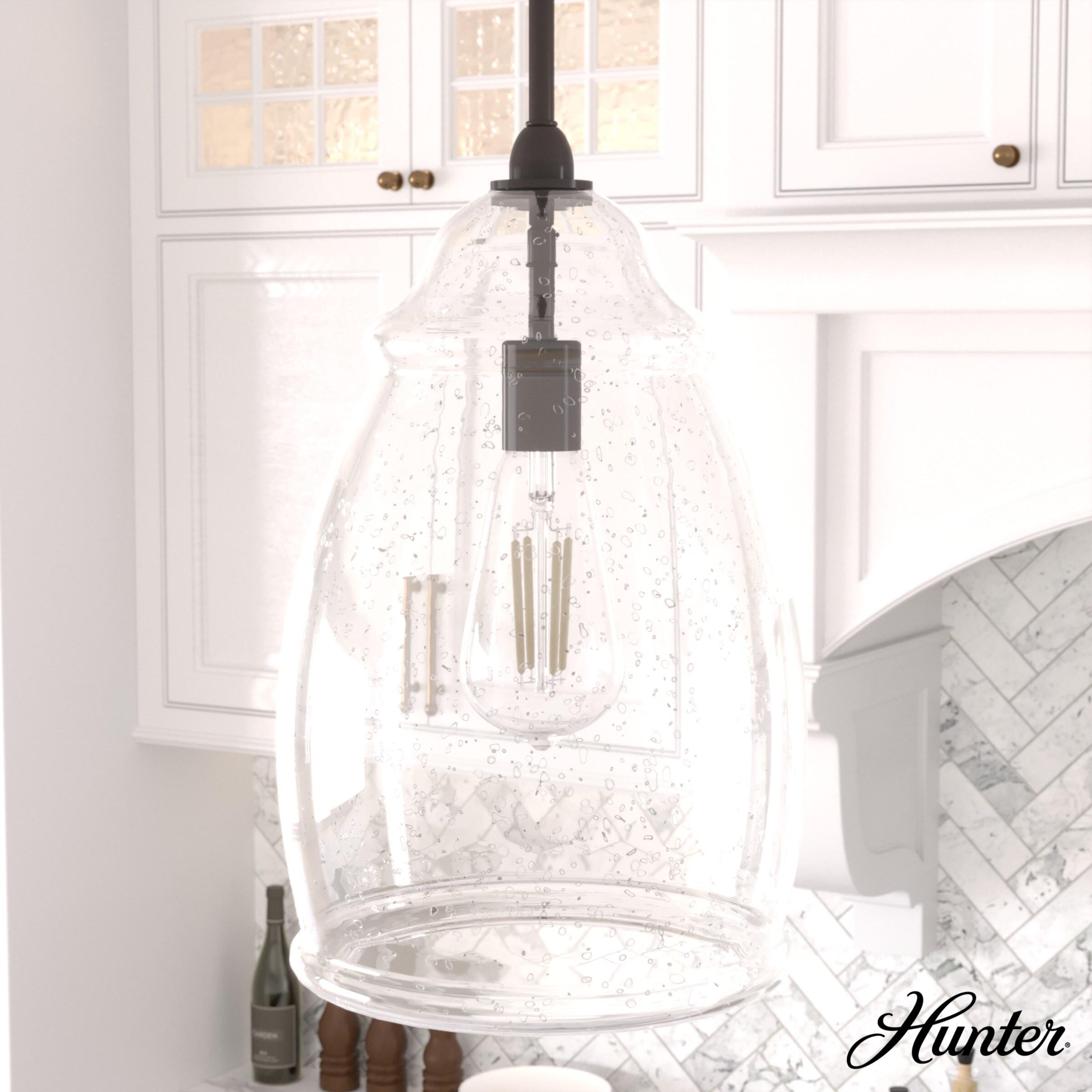 Dunshire 1 Light Noble Bronze Pendant with Glass