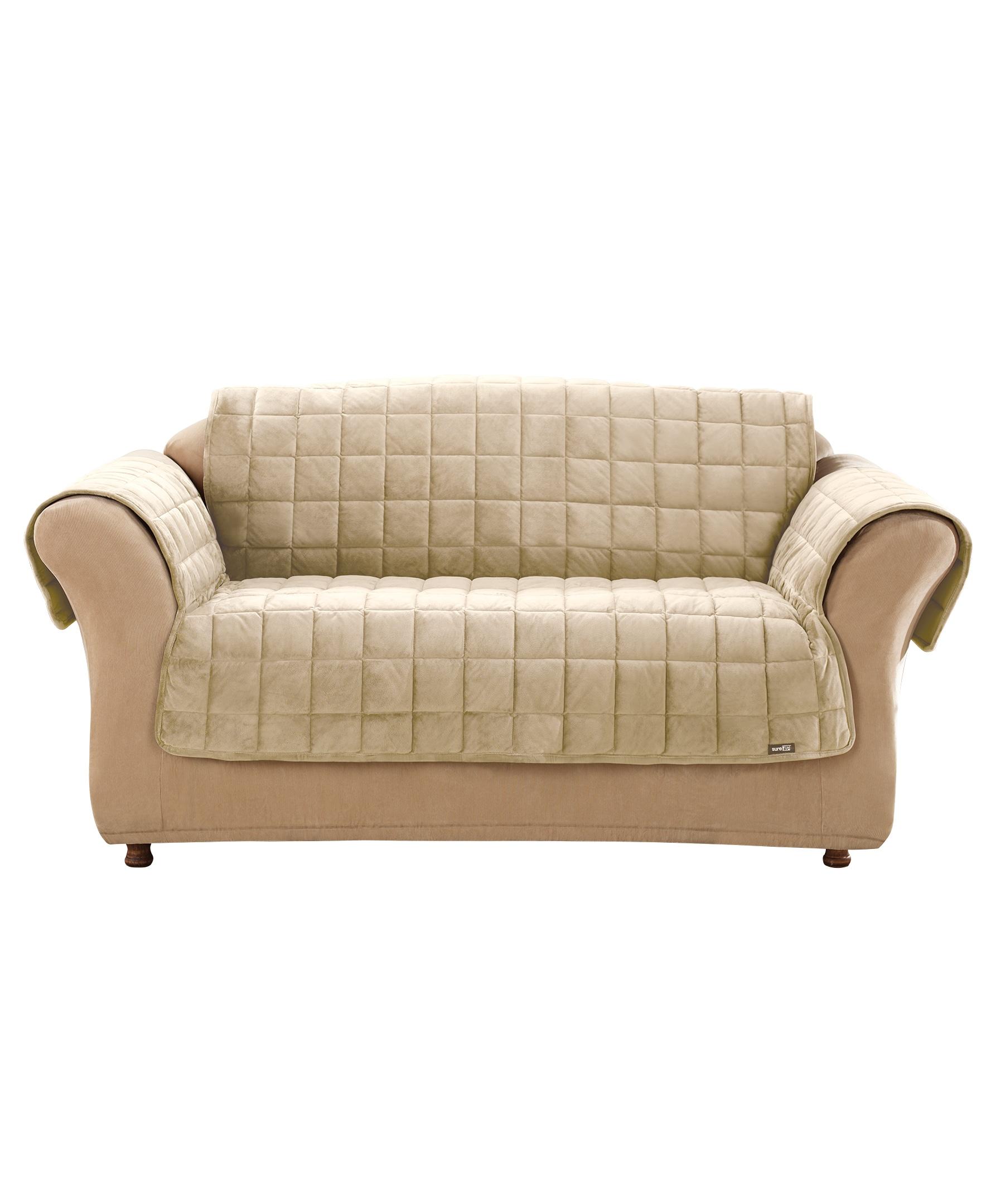 SureFit  Deluxe Pet Sofa Furniture Cover Ivory