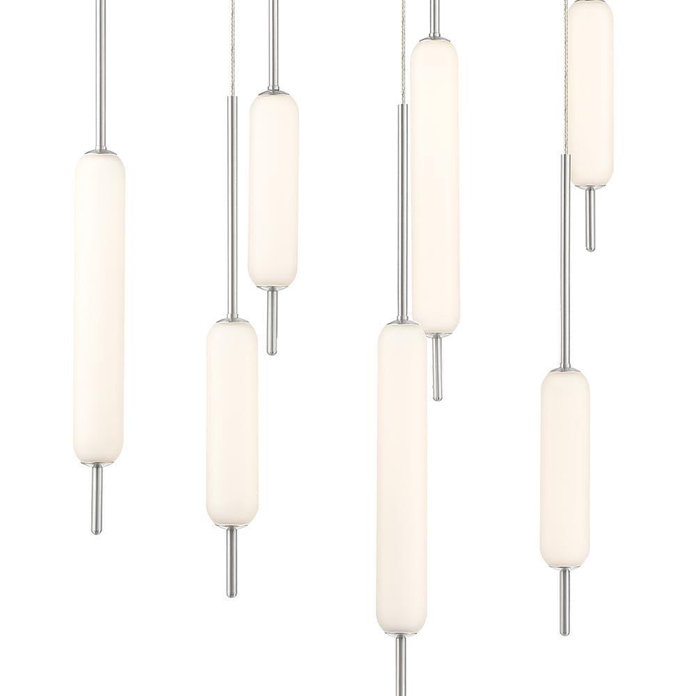 12 - Light Dimmable LED Round / Oval Chandelier