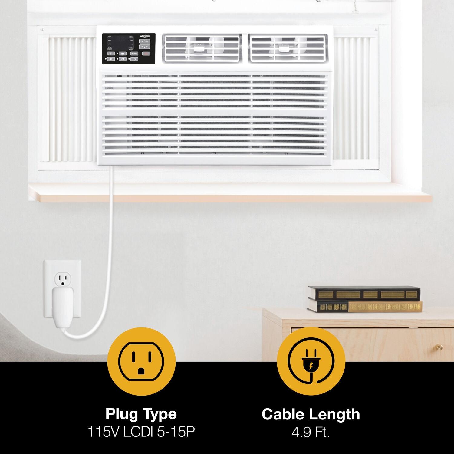 Whirlpool 15,000 BTU 115V Window-Mounted Air Conditioner with Remote Control