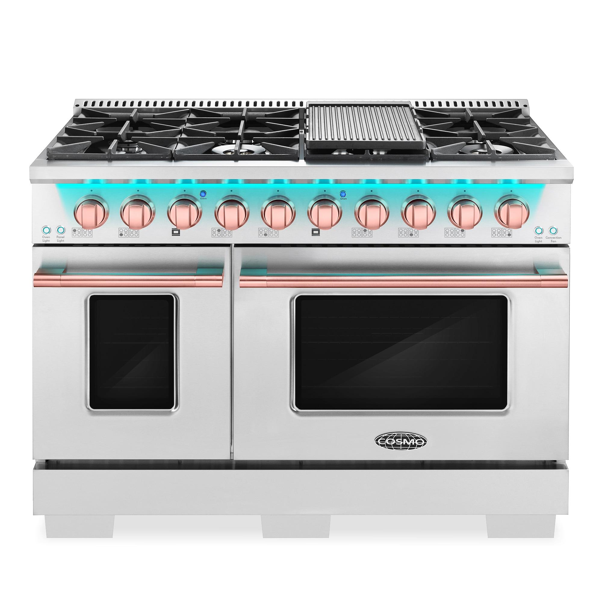 Cosmo 48" 5.5 Cubic Feet Smart Natural Gas Free Standing Range with 8 Burners