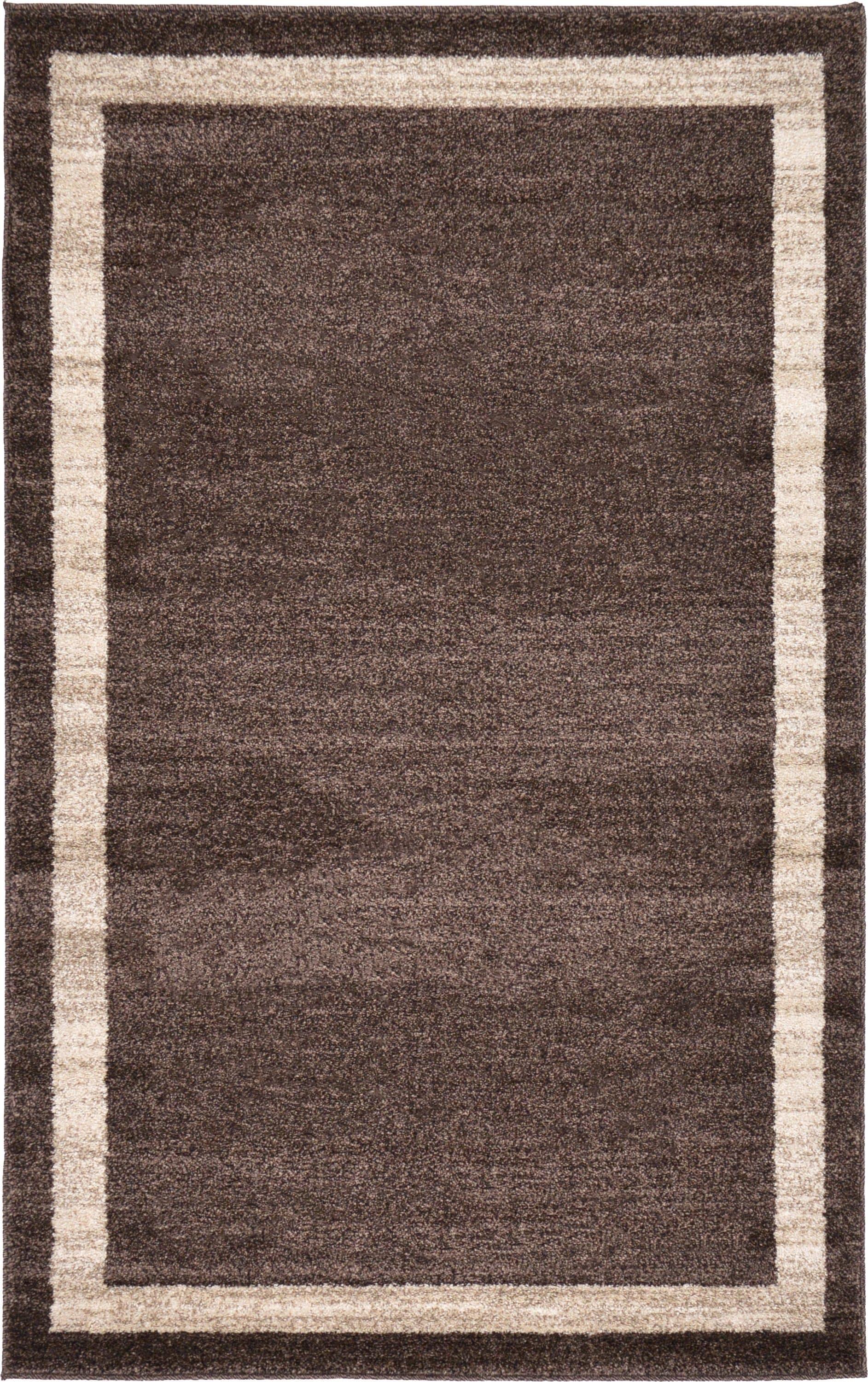 Unique Loom Del Mar Collection Area Rug - Maria (3' 3" x 5' 3" Rectangle Brown/Ivory)