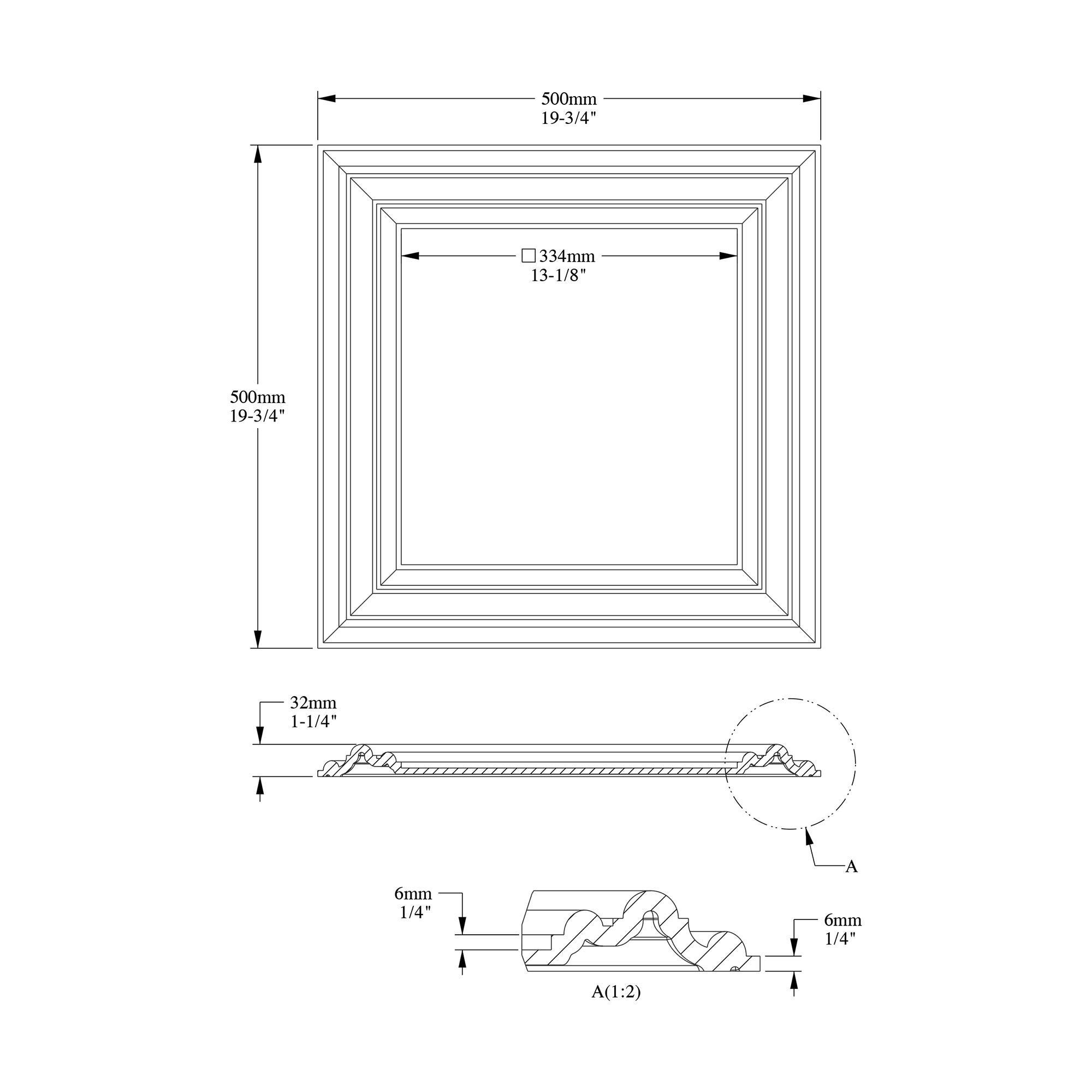 Orac Decor 1-1/4 in x 1-5/8 ft x 1-5/8 ft Autoire Primed White Polyurethane Decorative Wall Paneling