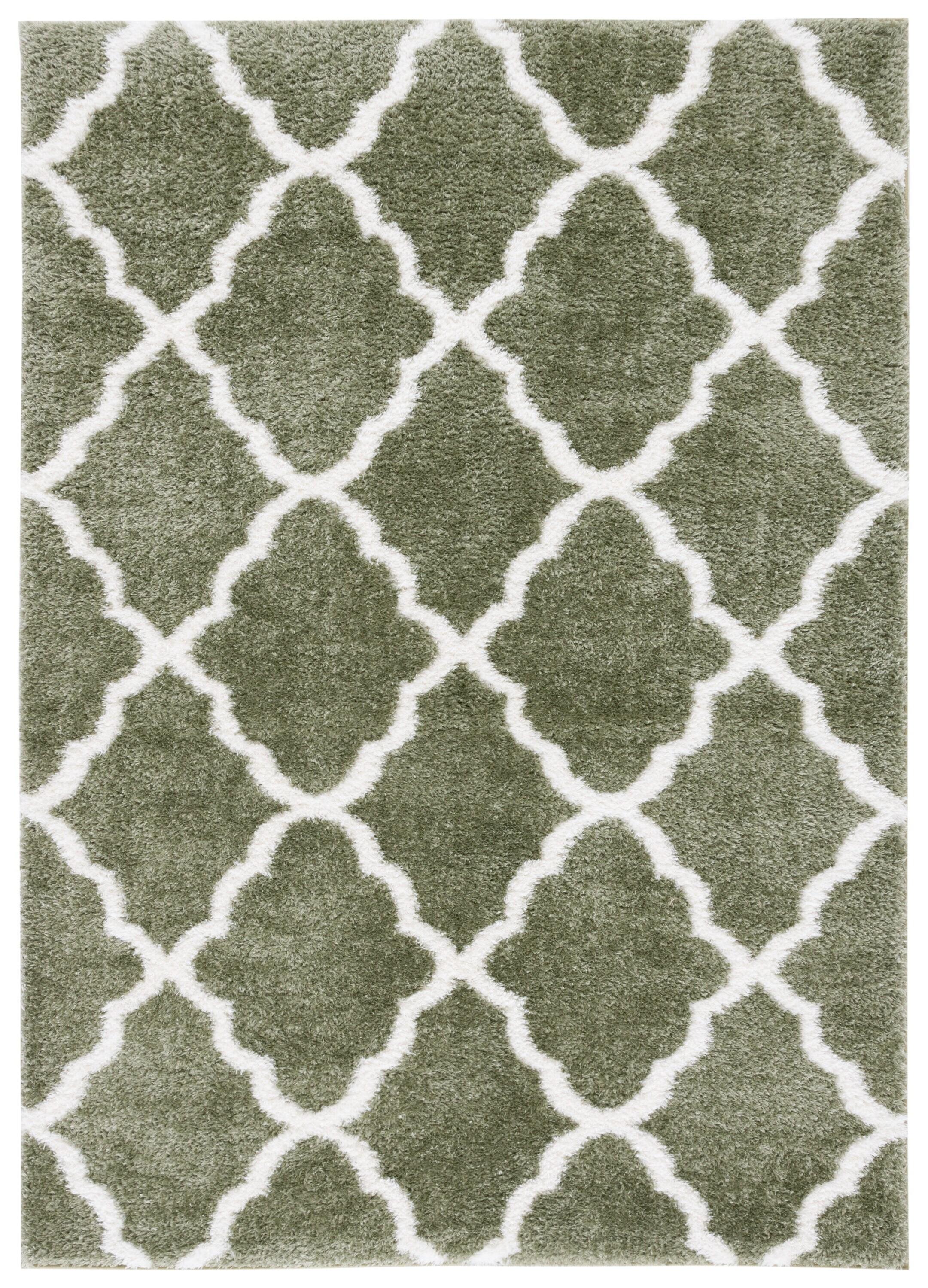 Tahoe Shag THO675 Power Loomed Area Rug - Sage/White - 8'x10' - Safavieh.