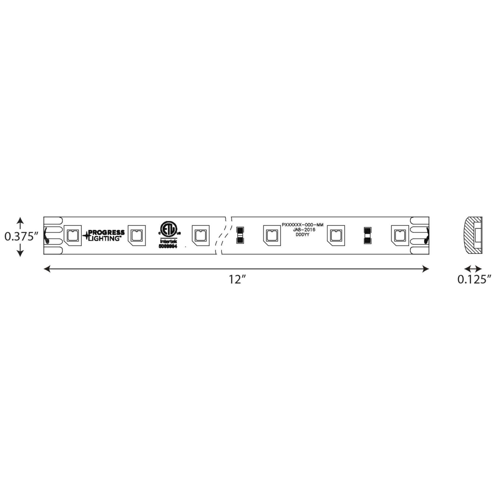 Hide-a-Lite LED Tape 12" LED Silicone 2700K Tape Light, field cuttable every 4"