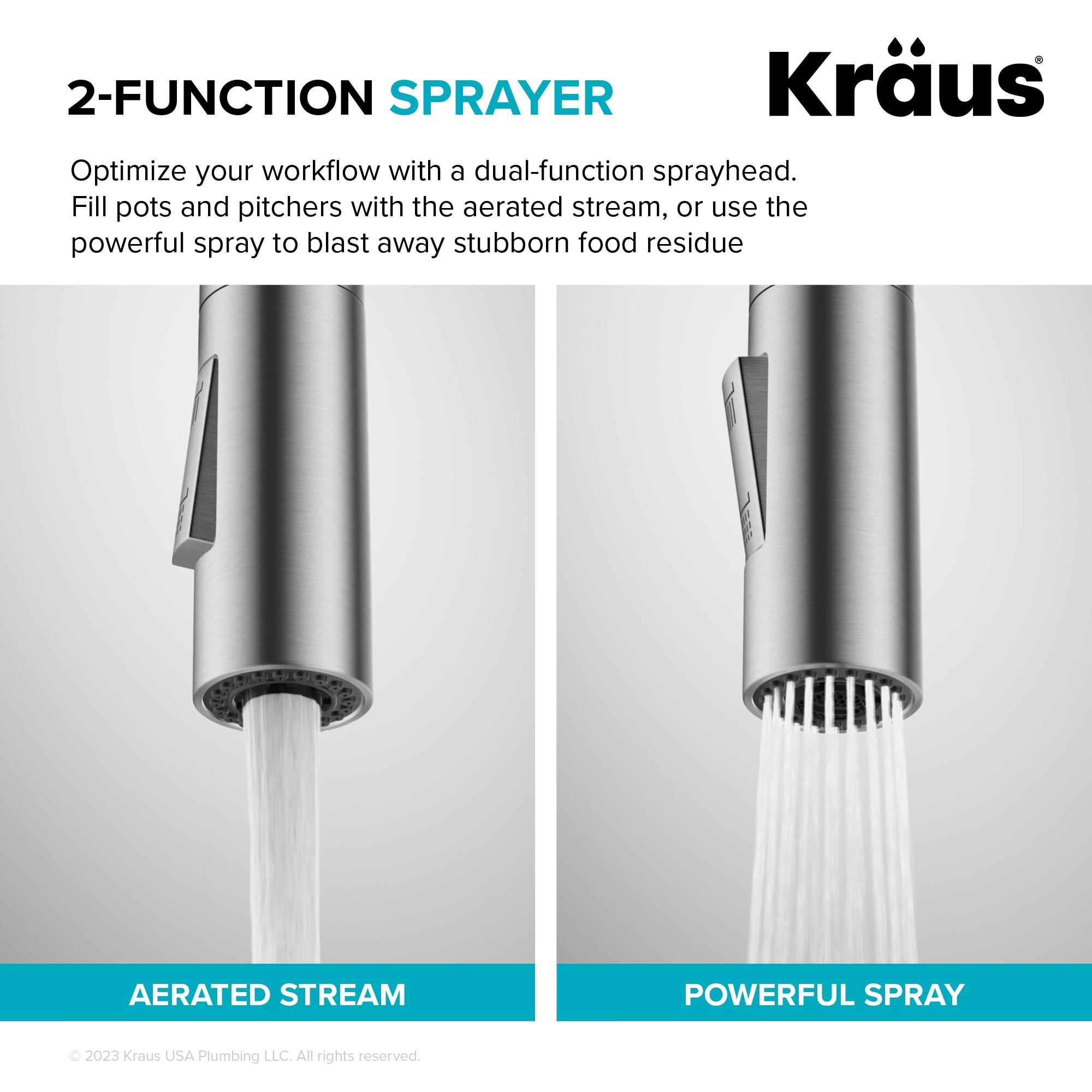 KRAUS Oletto Single Handle Pull Down Kitchen Faucet
