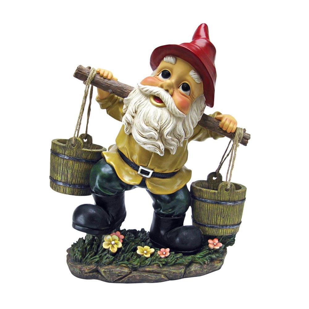 Design Toscano Barney Two Buckets Garden Gnome Statue