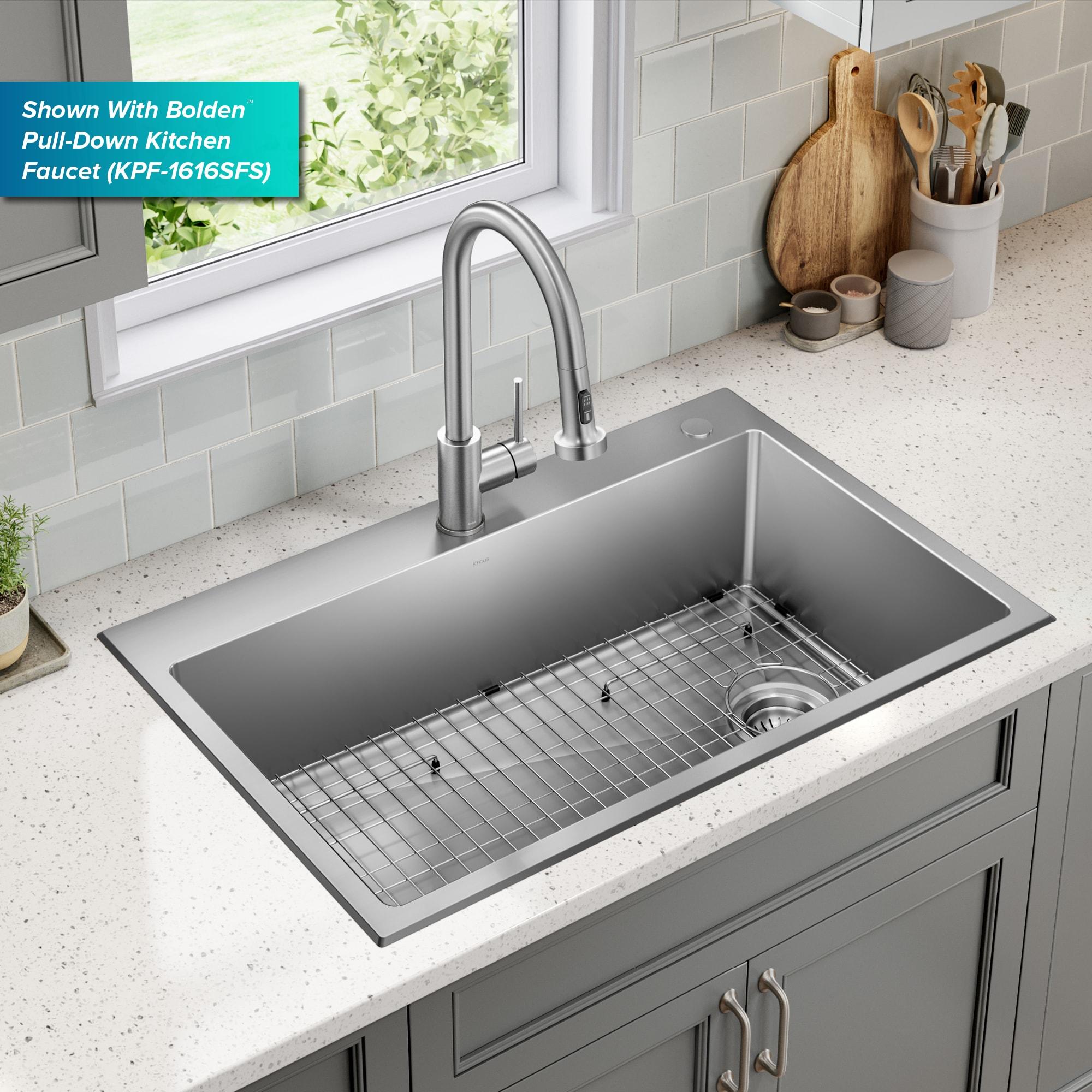 KRAUS Fairlane Undermount 18-Gauge Stainless Steel Kitchen Sink