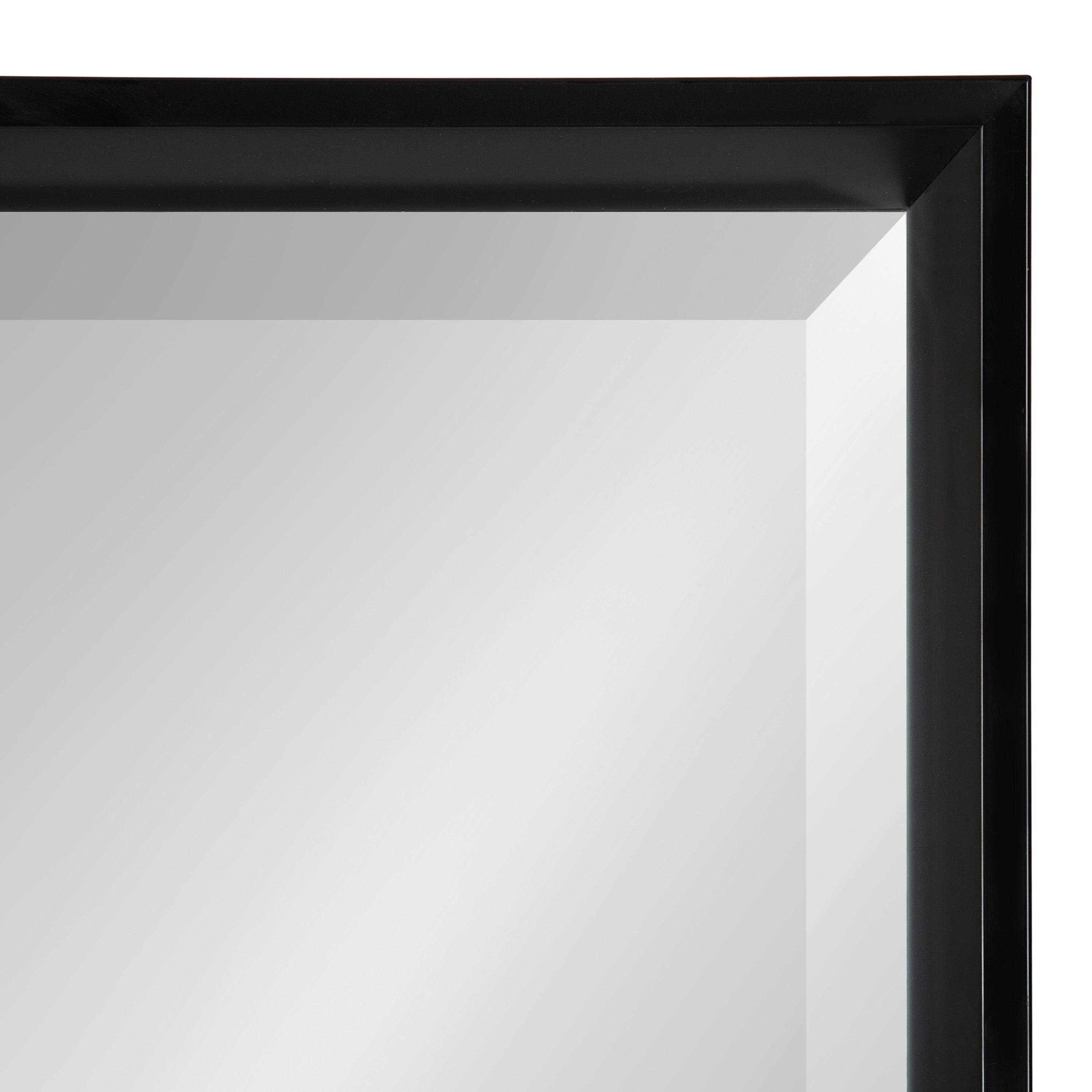29.5" x 29.5" Calder Square Wall Mirror Black - Kate & Laurel All Things Decor: Modern Style, No Assembly, Wall Mounted