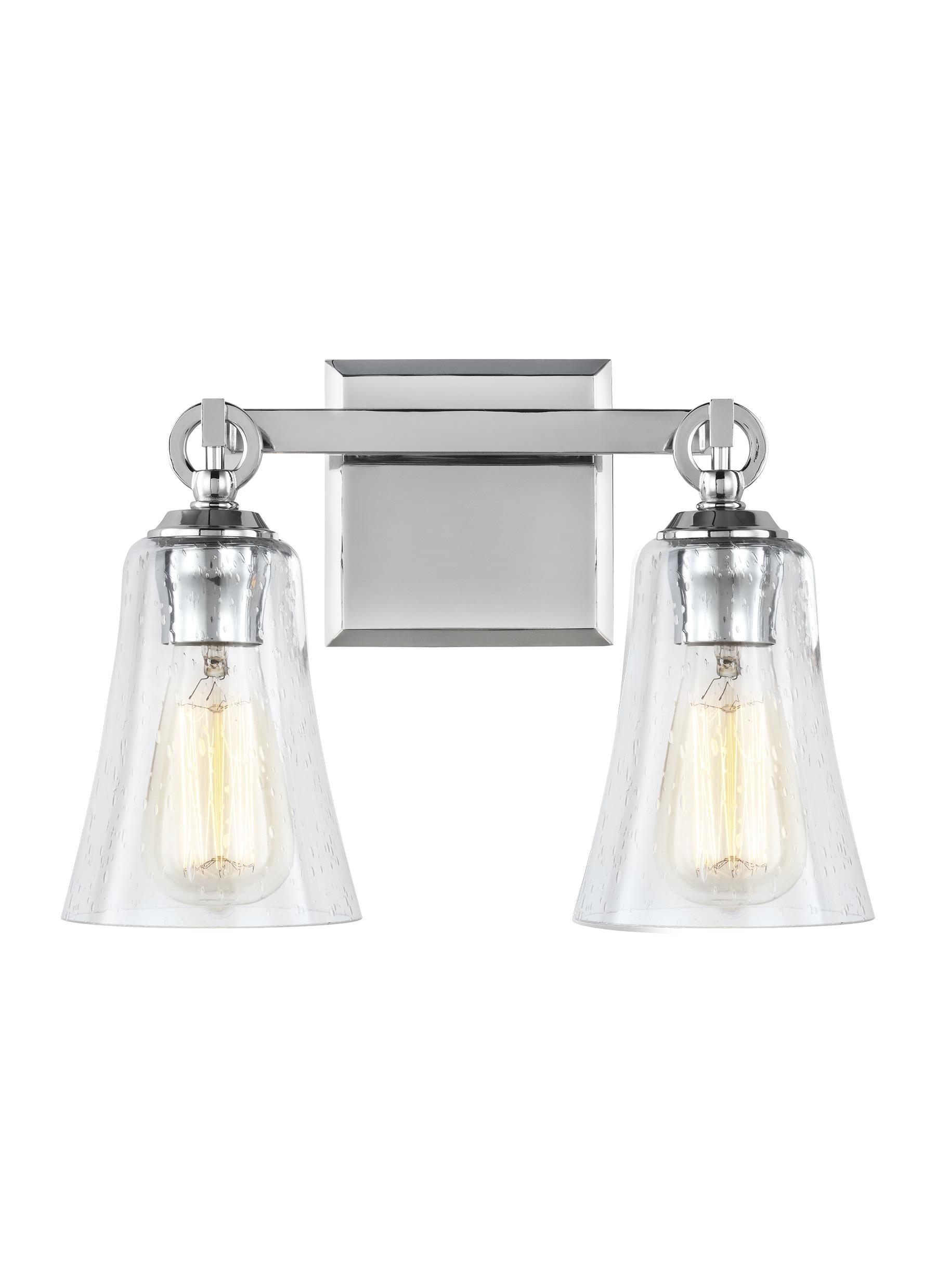 Generation Lighting Monterro 9 1/2" High 2-Light Chrome Wall Sconce