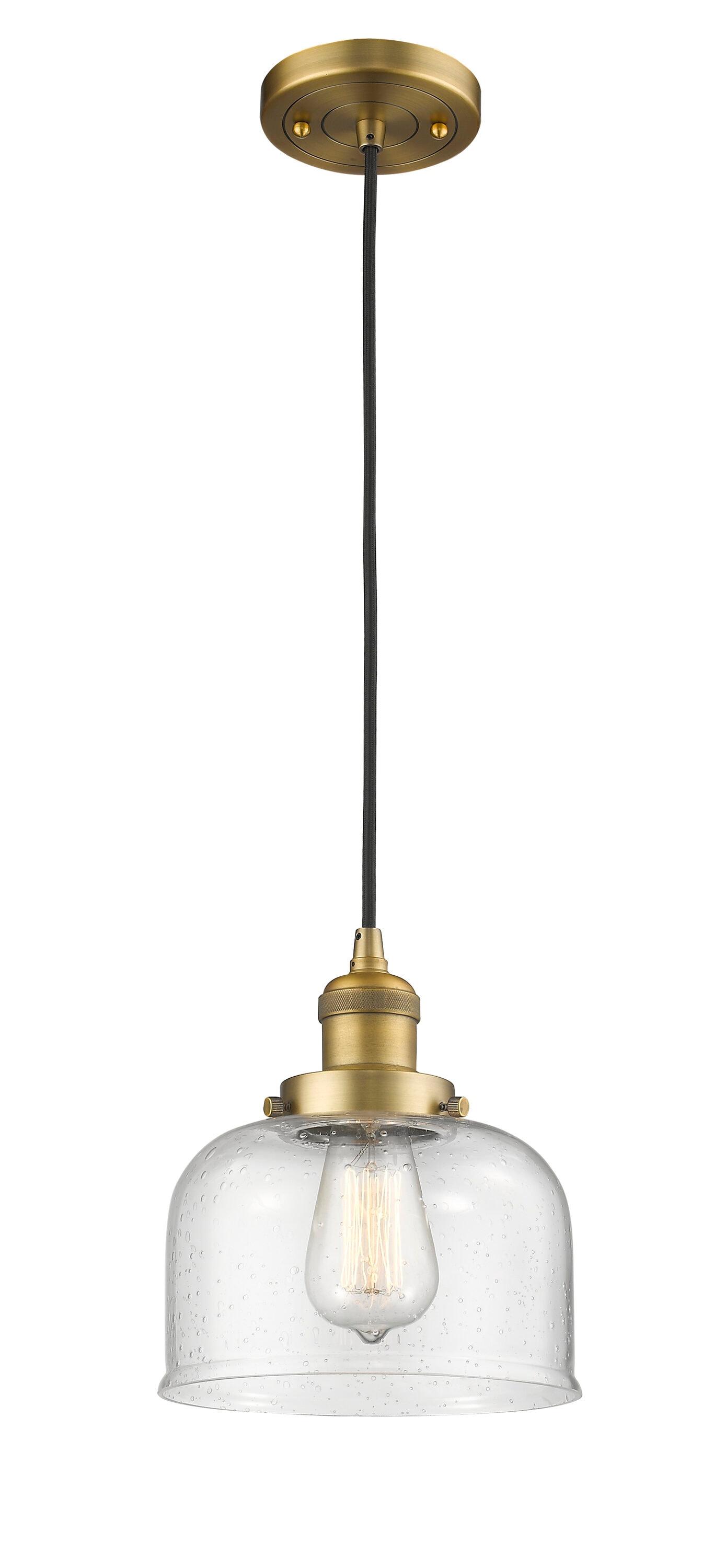 Innovations Lighting Bell 1 - Light Pendant in  Brushed Brass