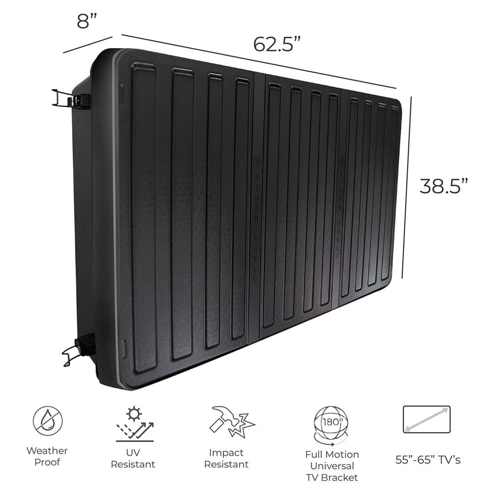 Storm Shell Black OUTDOOR TV ENCLOSURE