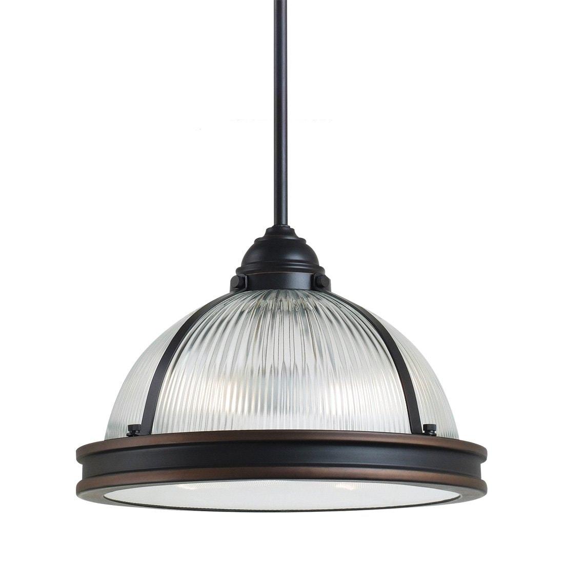 Autumn Bronze Prismatic Glass 2-Light Pendant