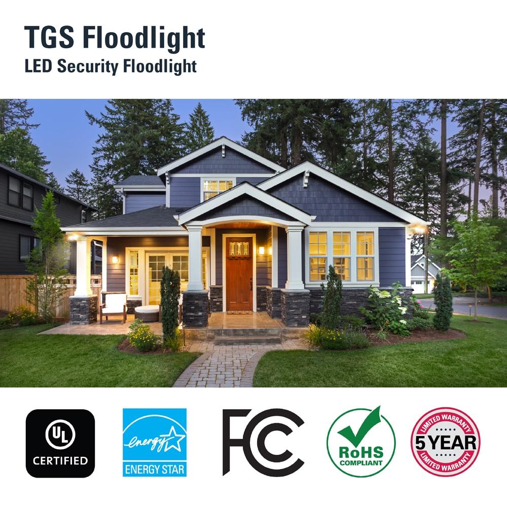 Cooper Lighting LLC 2 - Head LED Hardwired Outdoor Security Flood Light with Motion Sensor (Set of 2)